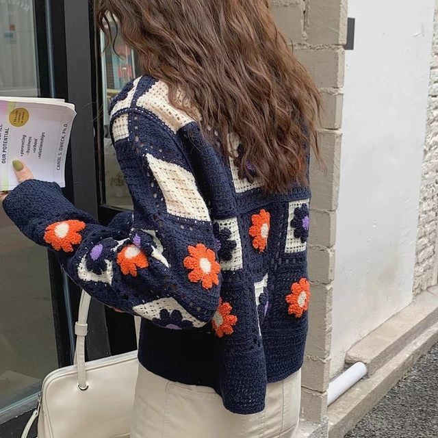 Maple Leaf Printed Knit Cardigan Autumn Leaves Strawberry Pattern Buttons  Sweater Short Thick Knit Women Open Front Colorful Crochet Cardigan Shein  Sweater - China Women Sweater and Wool Sweater price