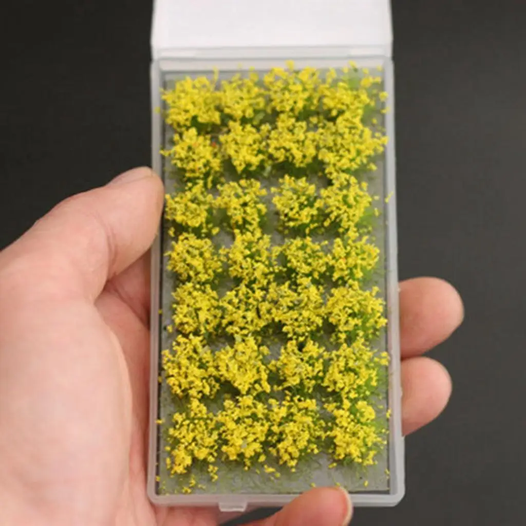 DIY Miniature Flowers Clusters Model Railroad Landscape Layout Decoration