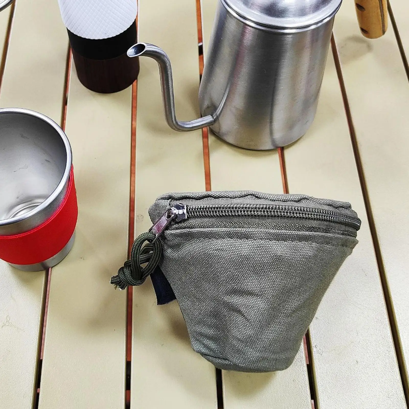 Coffee Filter Dispenser Pouch Basket Coffee Filter Holder for Hiking Indoor