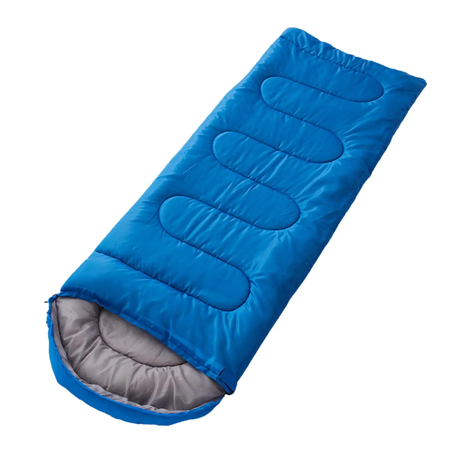 Wide Travel Sleeping Bag Polyester Warm Zip Padded Bag Comfortable for Outdoor Weather Office Indoor