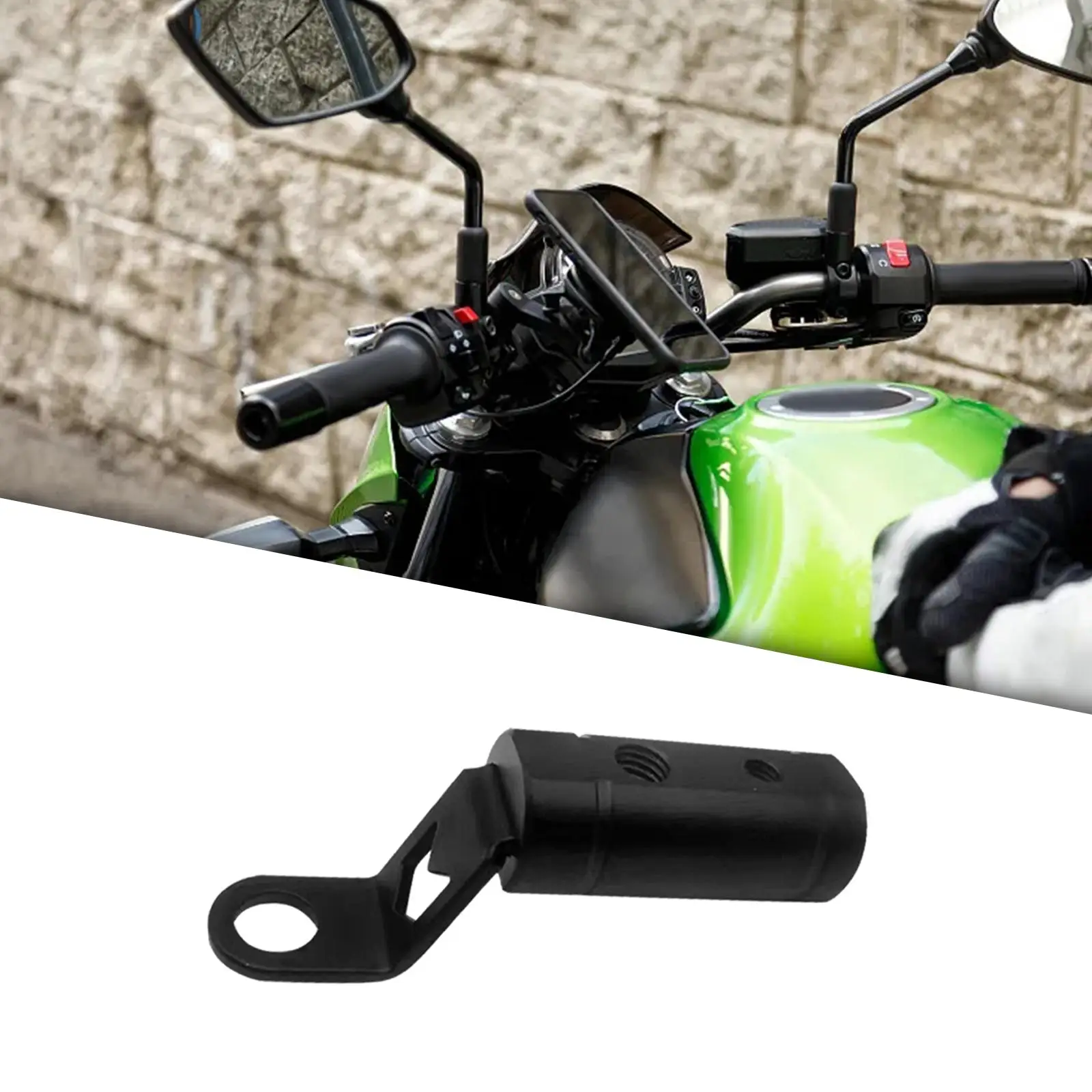 Rear View Mirror Mount Extender with M6 M8 Mounting Hole Light Phone Holder Stand for Bicycle Electric Motorbike Motorcycle