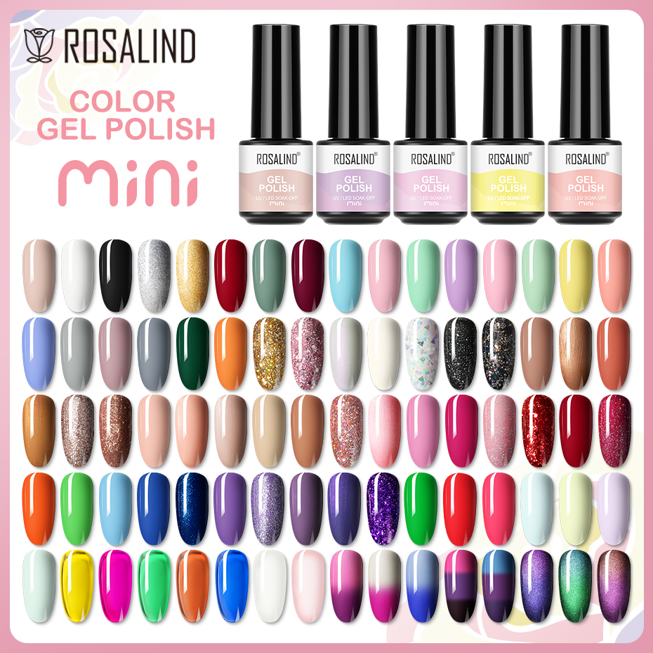 Best of ROSALIND Gel Nail Polish Hybrid Varnishes Semi Permanent Nail Art Design Need UV Lamp Soak Off Nail Gel Polish Base Top Coat Reviews & Tips