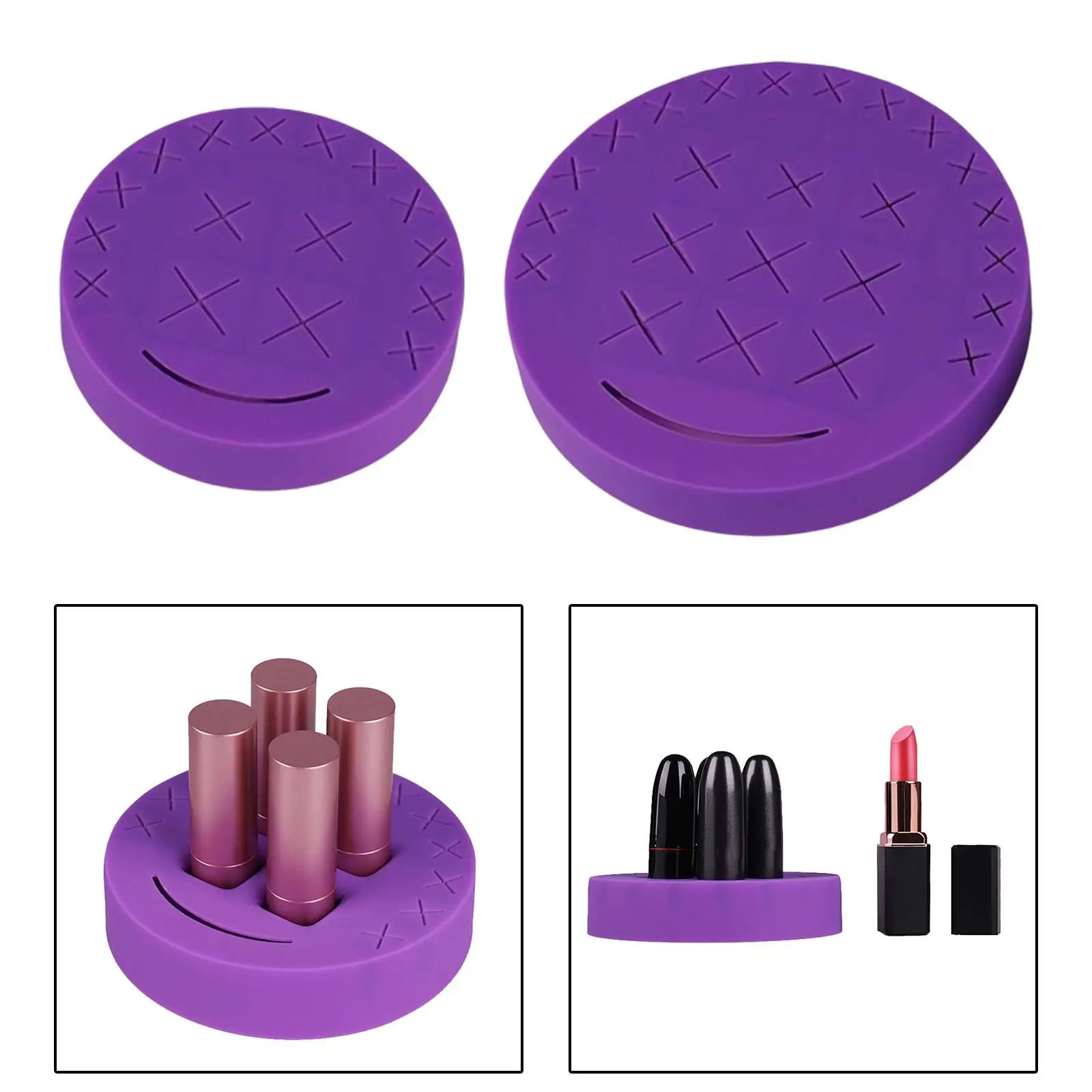 Makeup Organizer Silicone Lipstick Rack Easy to Use Counter Organizer for Bathroom Bedroom