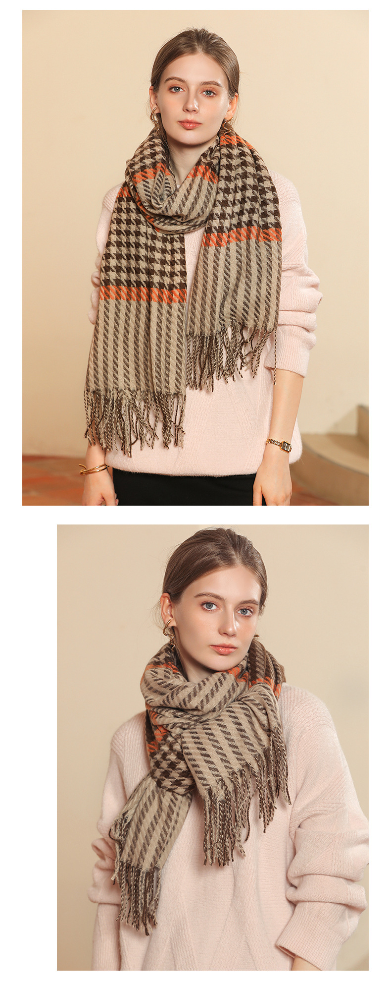 Mode Grün Schal Frauen Design Kaschmir Schals Für Männer Dame Schal Wraps Quaste Pashminas_voghion.com