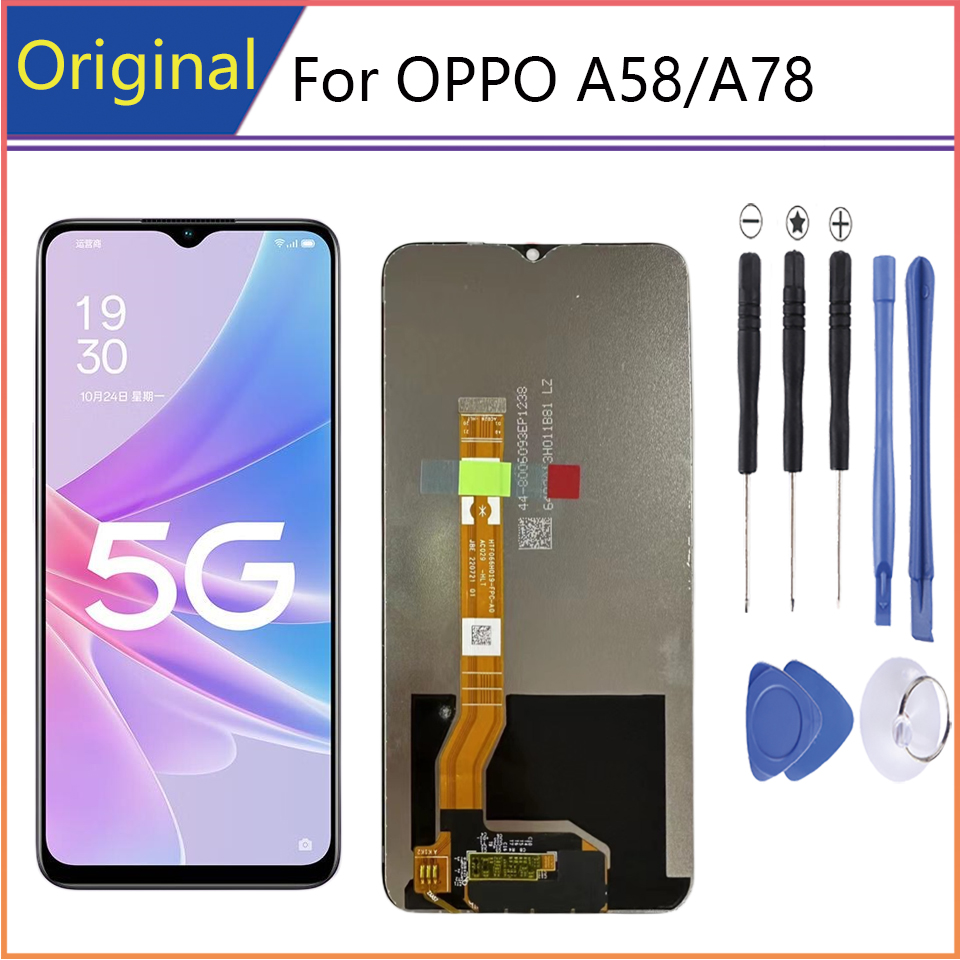 ЖК-дисплей 6,56 дюйма для OPPO A58 5G LCD для OPPO A78 5G дисплей детали  для замены дигитайзера в сборе | AliExpress