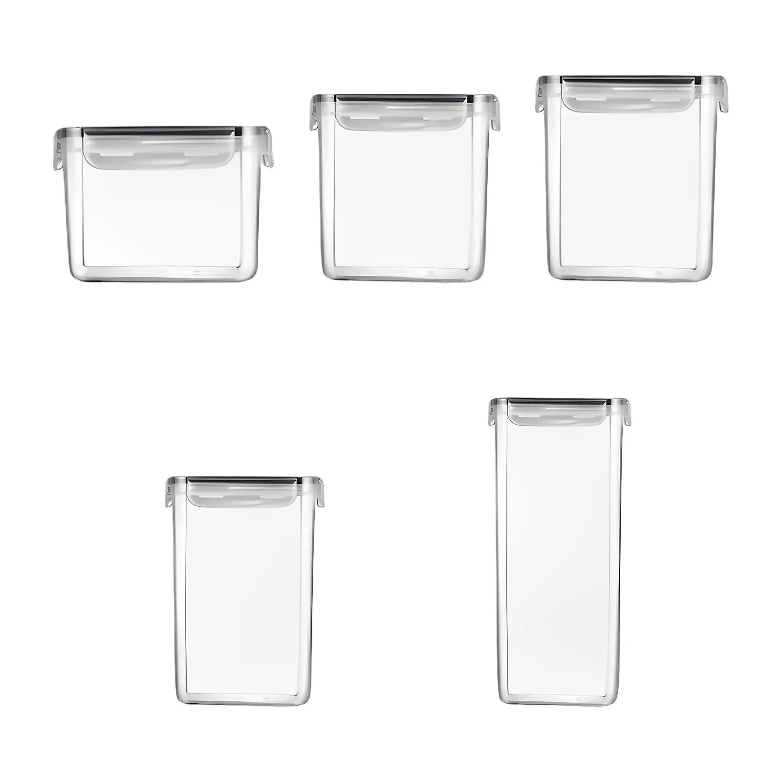 Home Storage Jars with Lid Pantry Stackable Storage Organizer Keeping Box for Sugar Cupboard Spaghetti Freezer Pasta