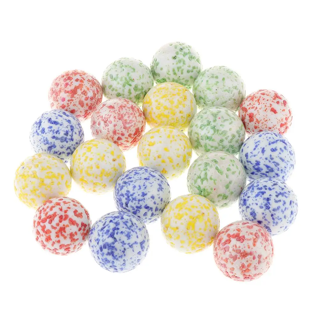 2xSet Of 20pcs Marbles Ball Glass Bead for Chinese Checkers Toy Home Decor #D