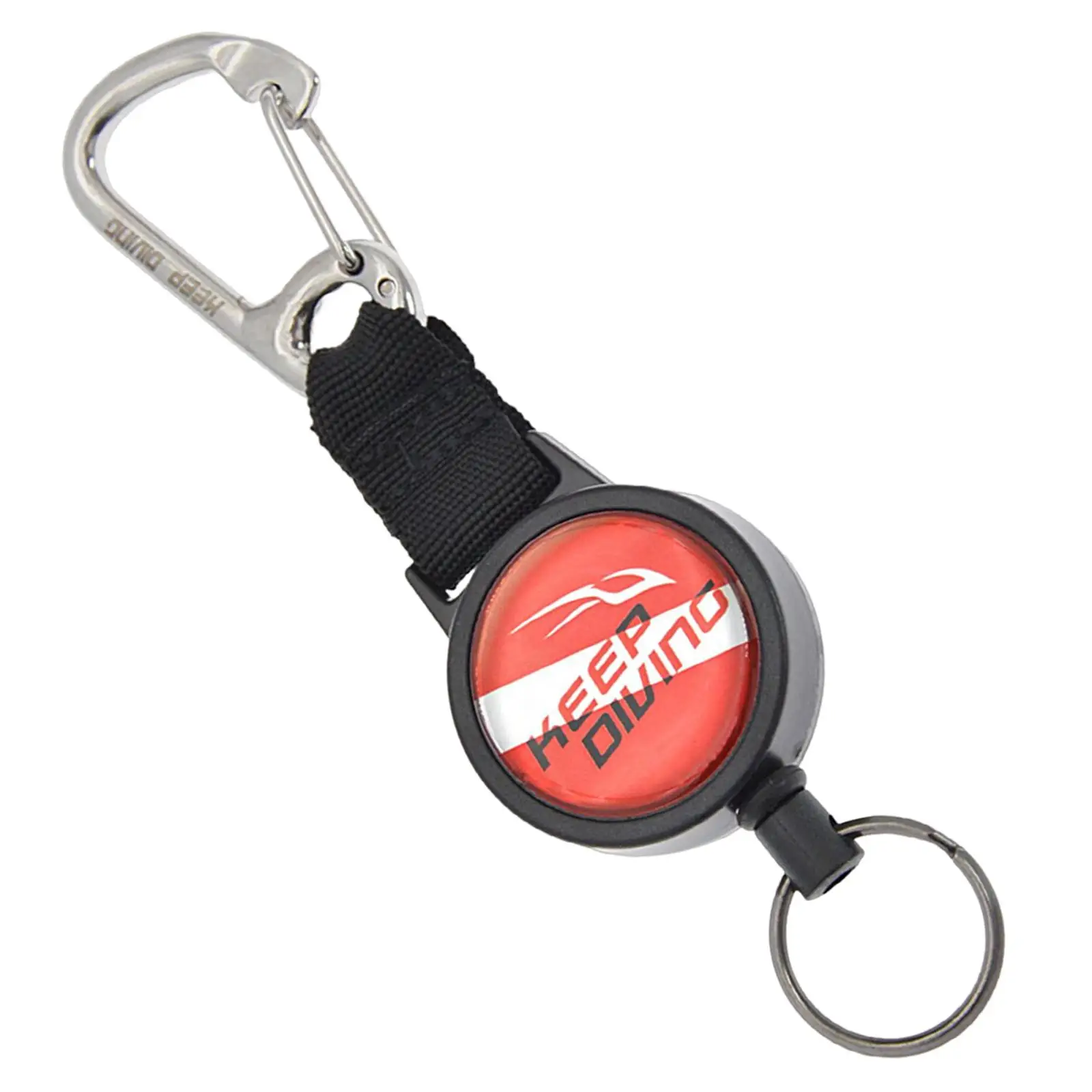Diving Retractable Lanyard Dive Retractor Diving Gear Hook for BCD/Mask/Light Holder Clip Water Sports
