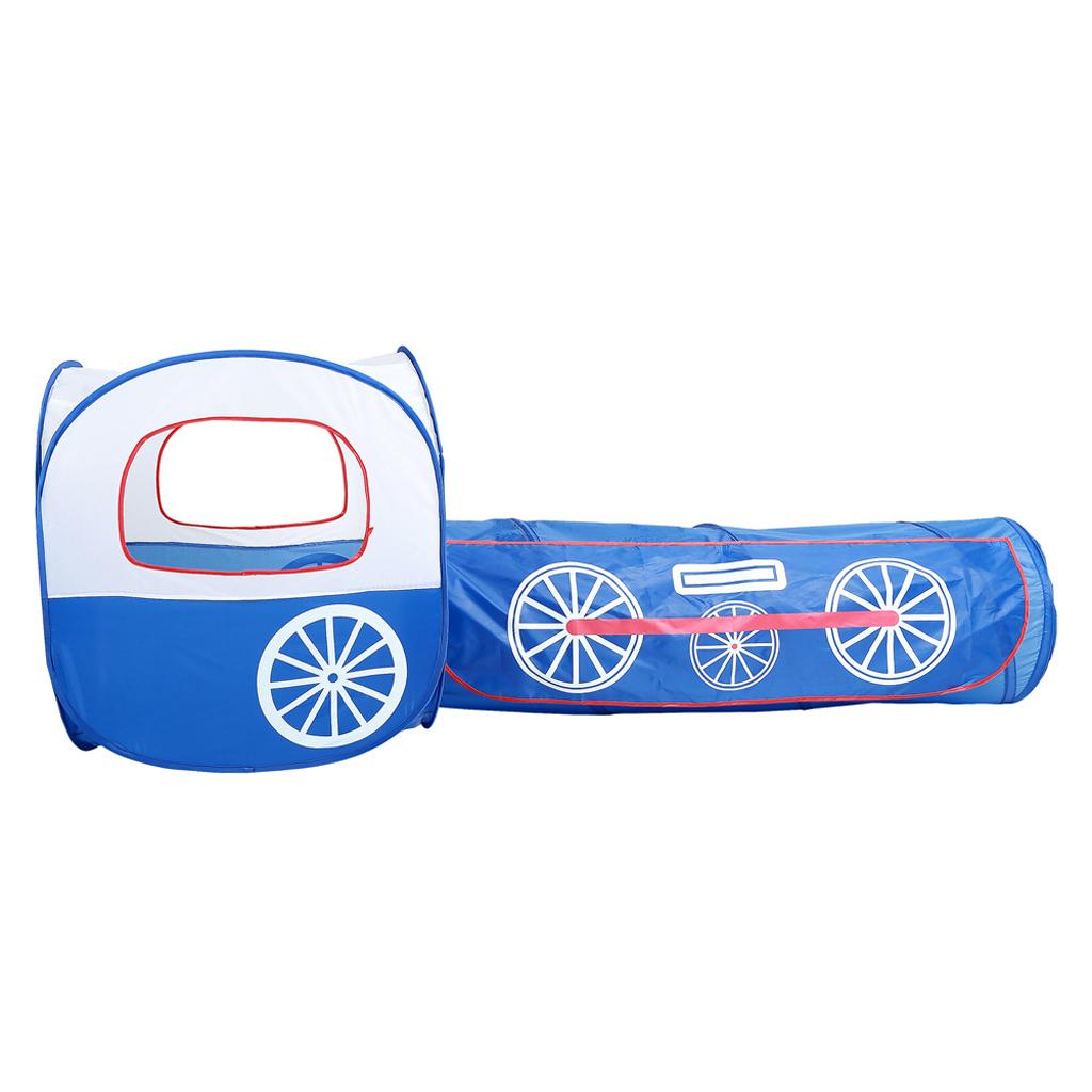 Locomotive  Up Play Tent W/ Tunnel Train Ball Pit Pool Play House Kid Toy