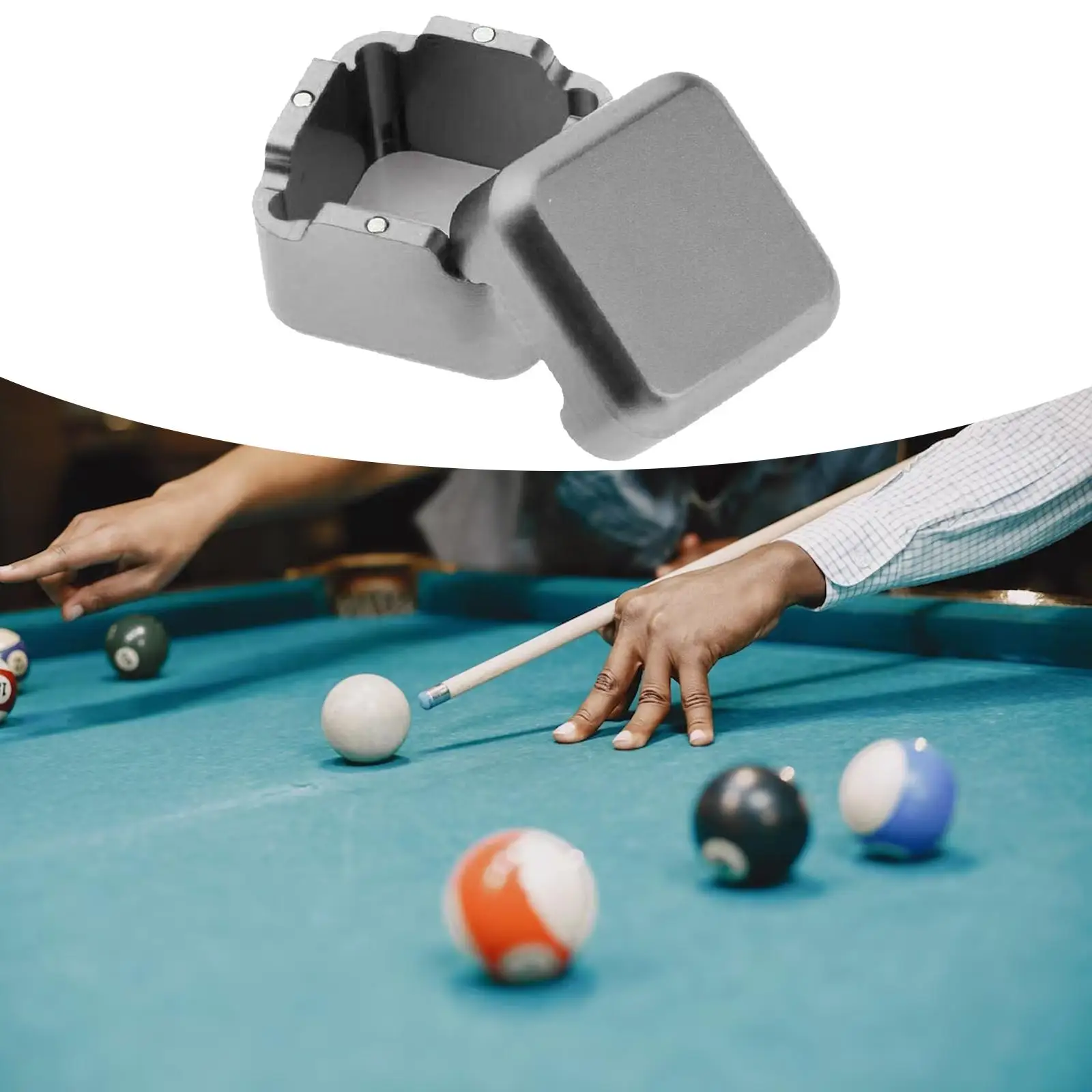 Billiard Pool Chalk Cup Holders Square for Pocket Chalkers Billiards Players Violet