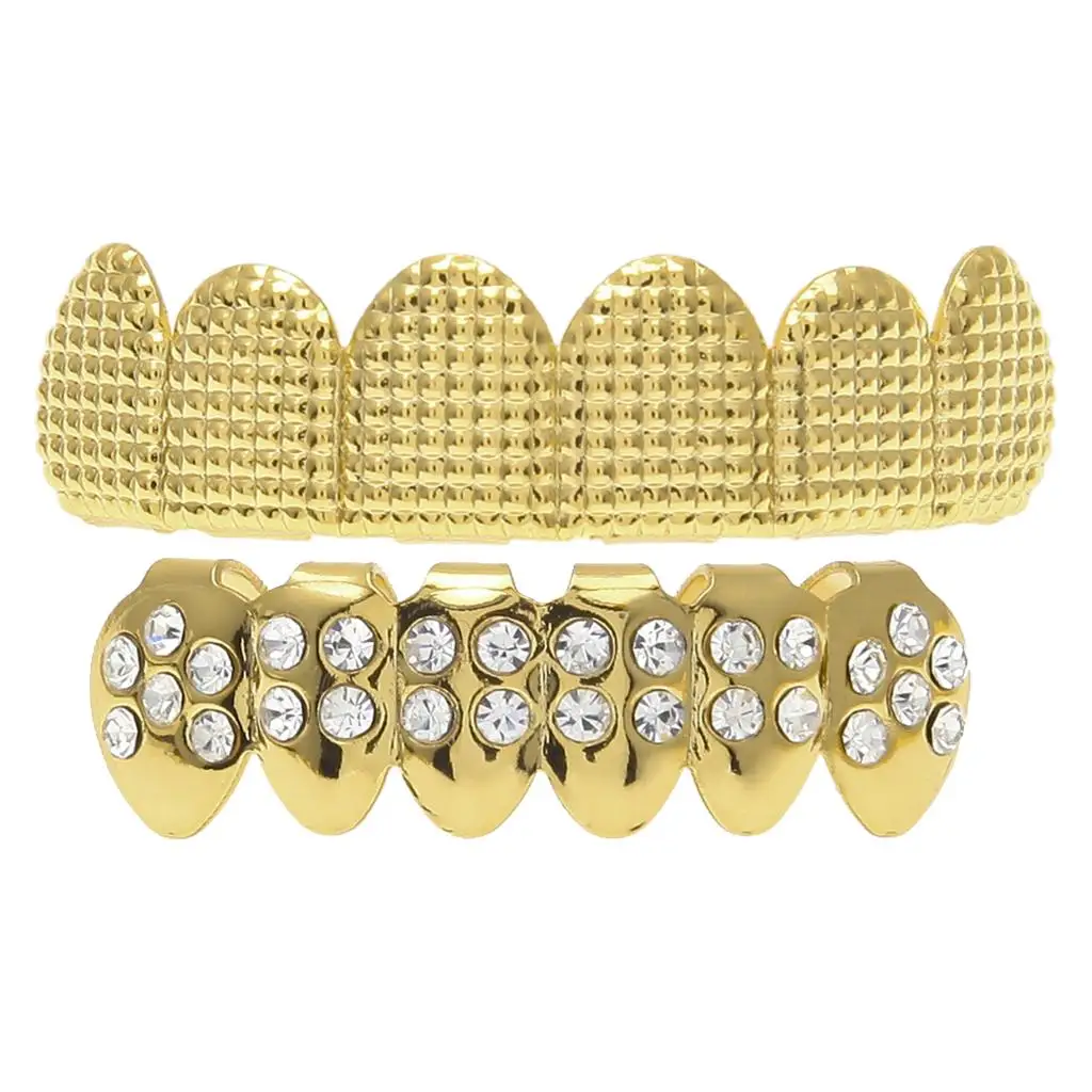 Silver/Gold Plated Top Bottom Hip Hop Grill for Party Costume Concert
