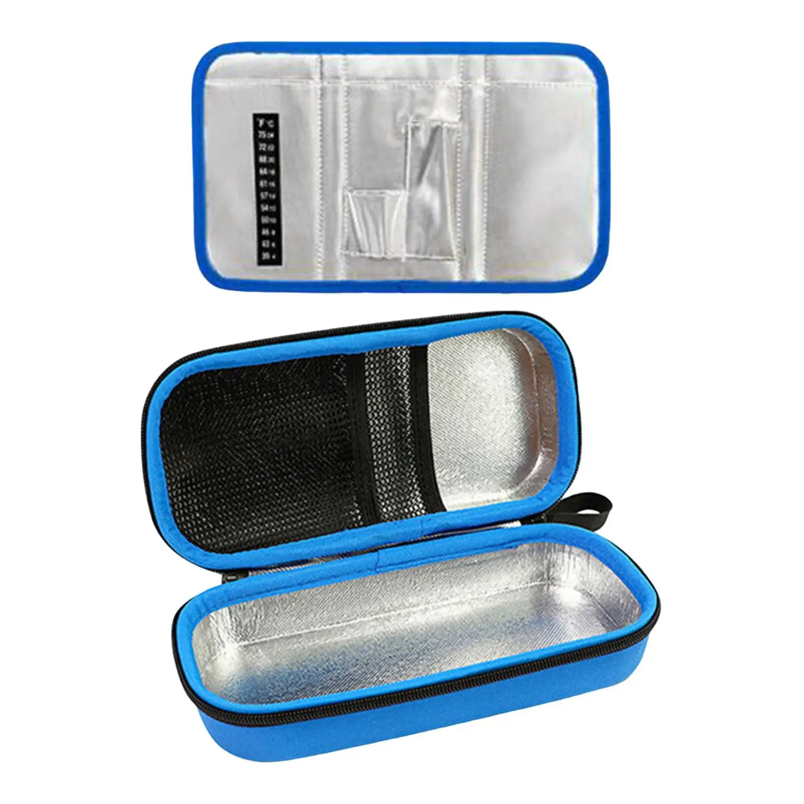 Medical Cooler Bag Outdoor W/ Handle Zipper Closure Protective Protector Cooler Travel Case Insulation Storage Bag Carrying Bag