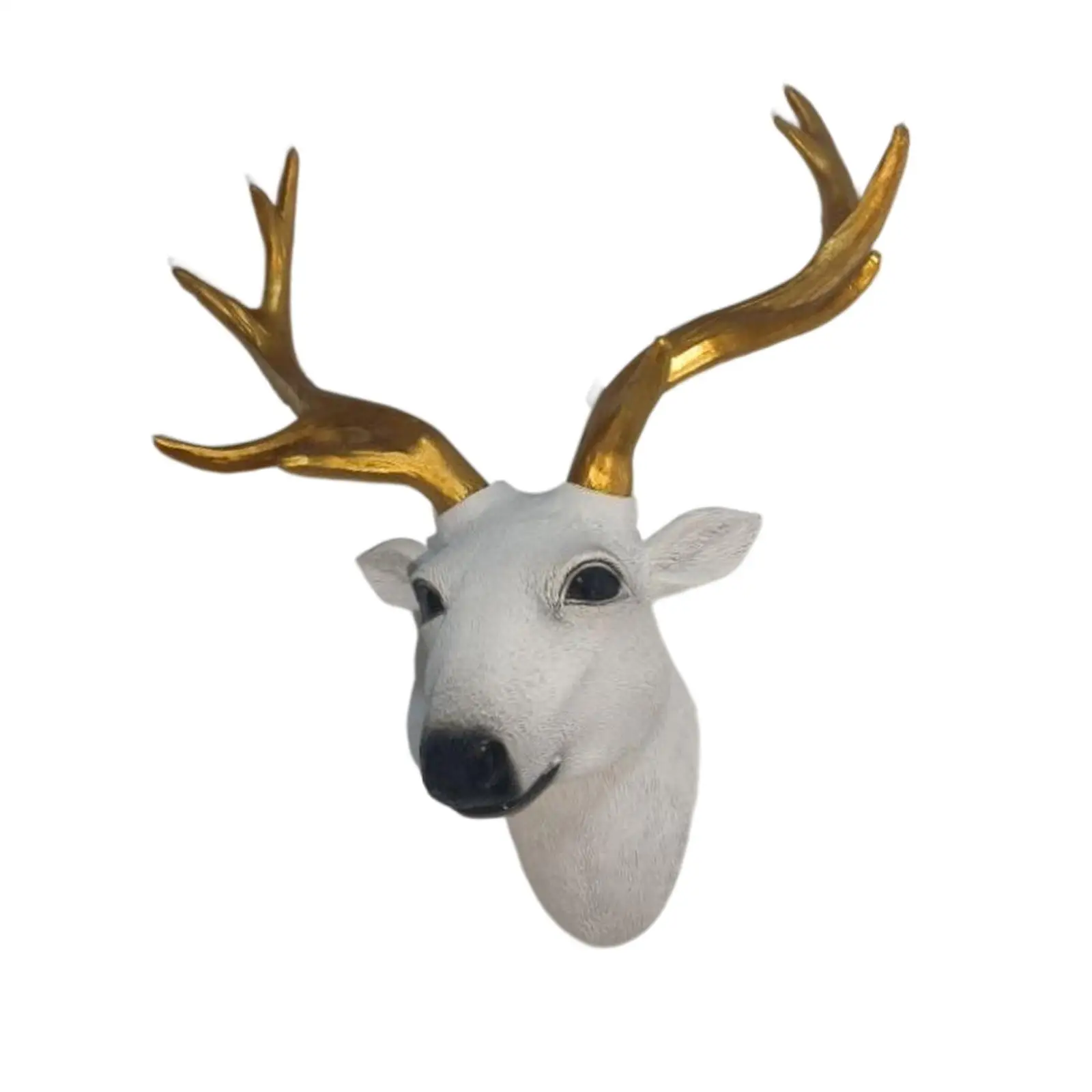 Wall Mounted Deer Head Animal Crafts for Living Room Home Farmhouse Bedroom Decor