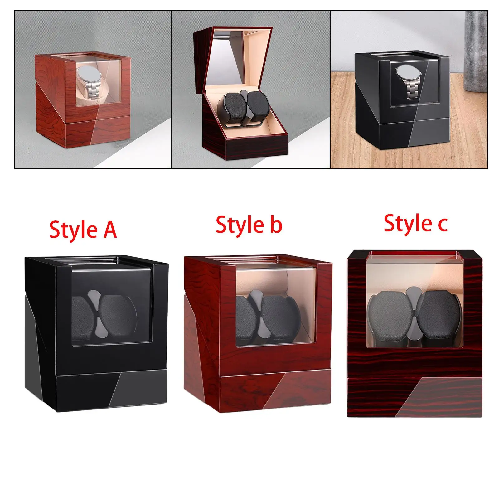 Double Watch Winders Winding Box with Quiet Motor Jewelry Storage Automatic Watch Winder for Gifts Mechanical Watches Wristwatch