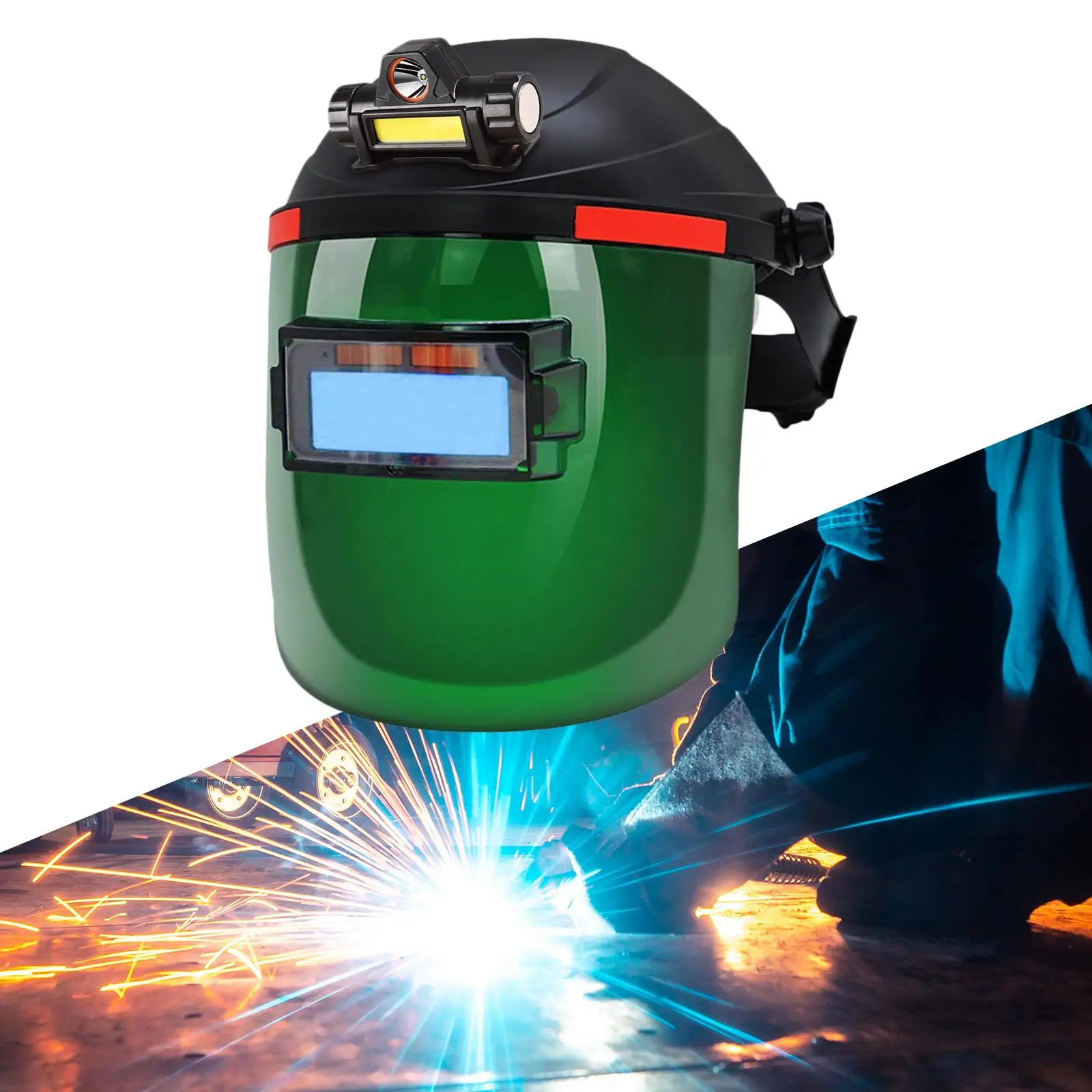 Large View Area Weld Grinding Welder Mask Helmet Auto Darkening Welding Welder Lens for TIG Mig All Welding Applications