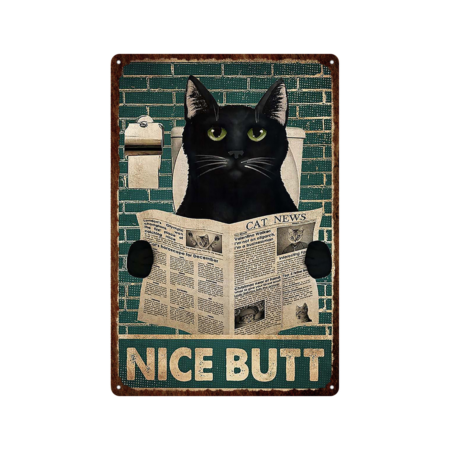 Nombre 10, Vintage Tin Sign Cat Upozorenje Metal Sign Metal Vintage Bar Vintage Vall Decor Bar Club Man Cave Metal Poster