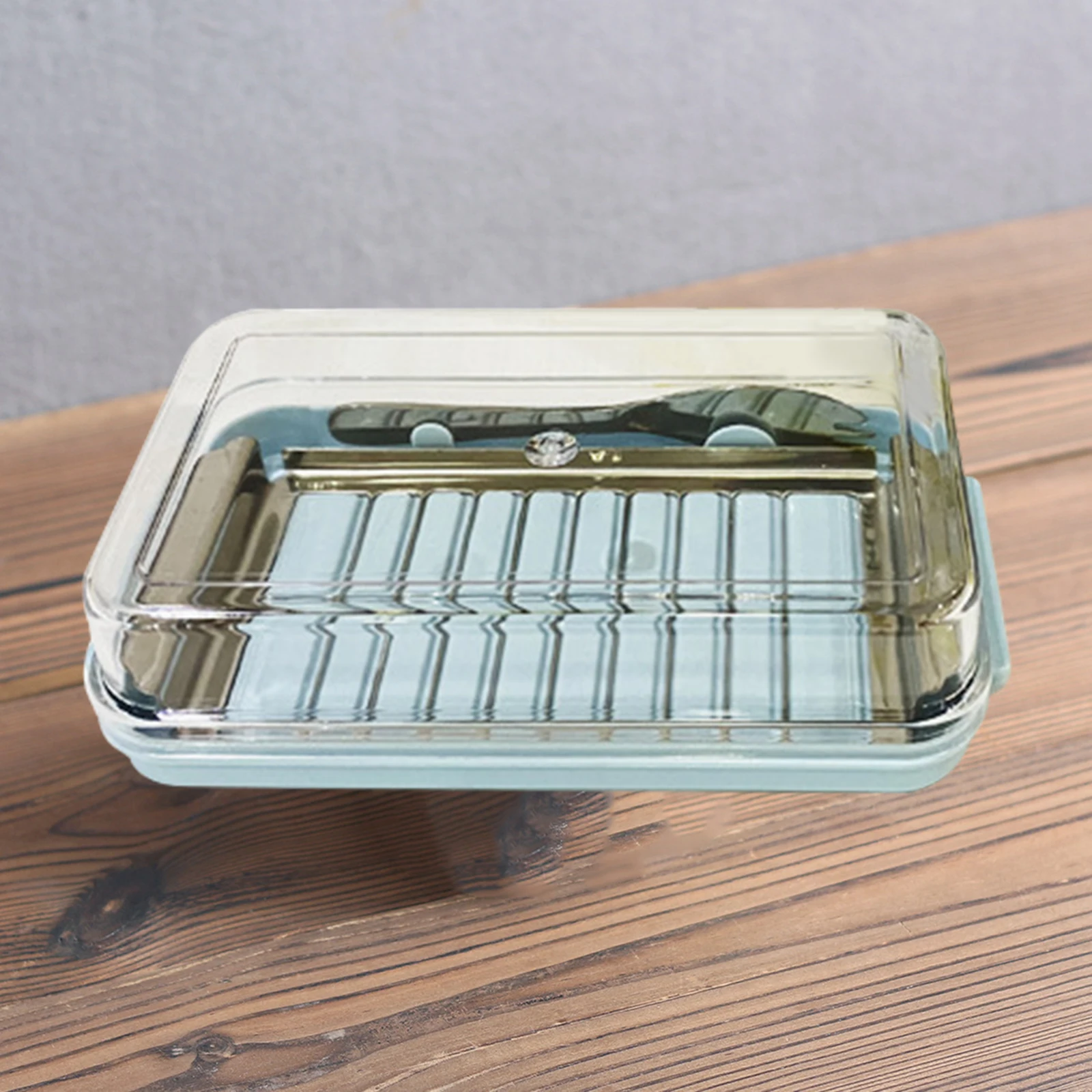 Portable Butter Cutter Container Box with Lid Clear Cheese Keeper Preservation Case Fridge Organizer Storage