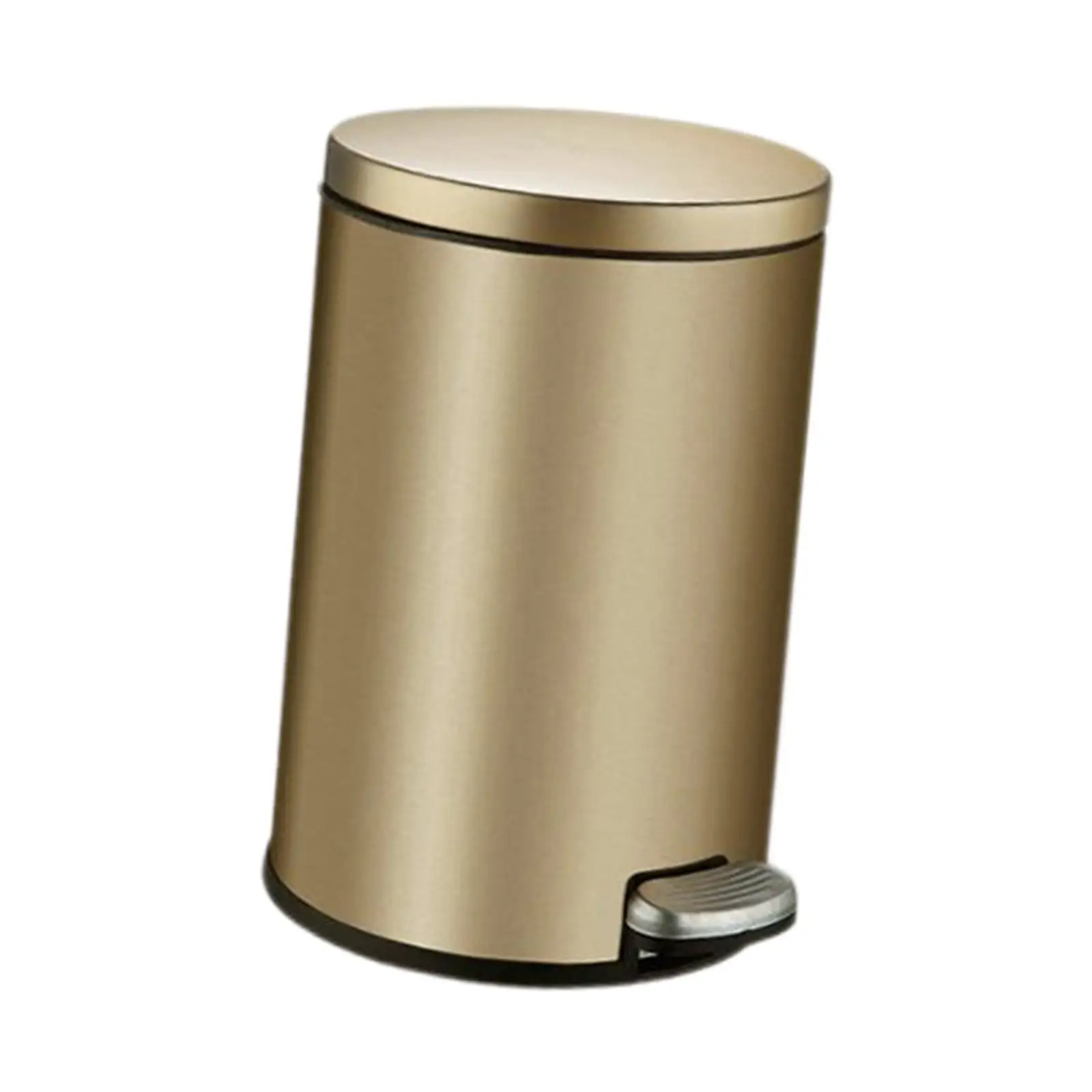 Round Foot Pedal Garbage Bin Oil Dust Bin 6L for Toilet