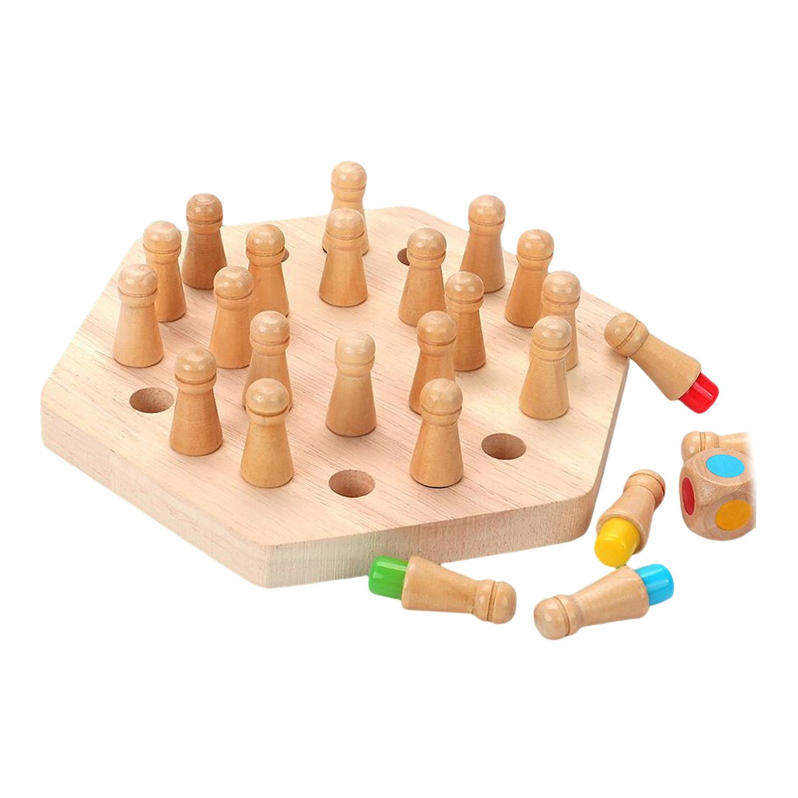 Wooden Memory Chess Game for Travel Educational Toy Interactive Game