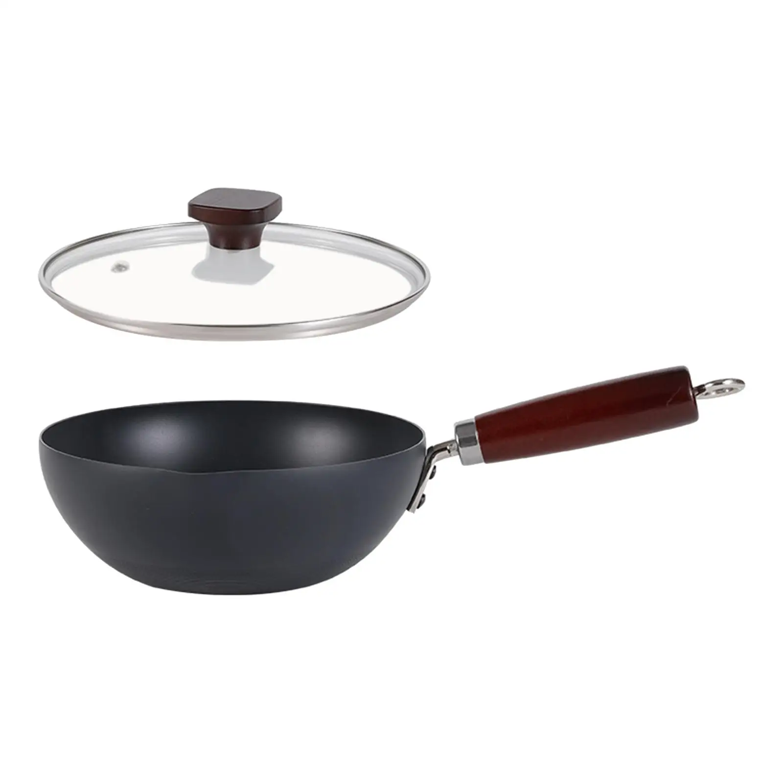 Wok Pan with Lid Nonstick Wok with Cover for Induction, Gas All Stoves,