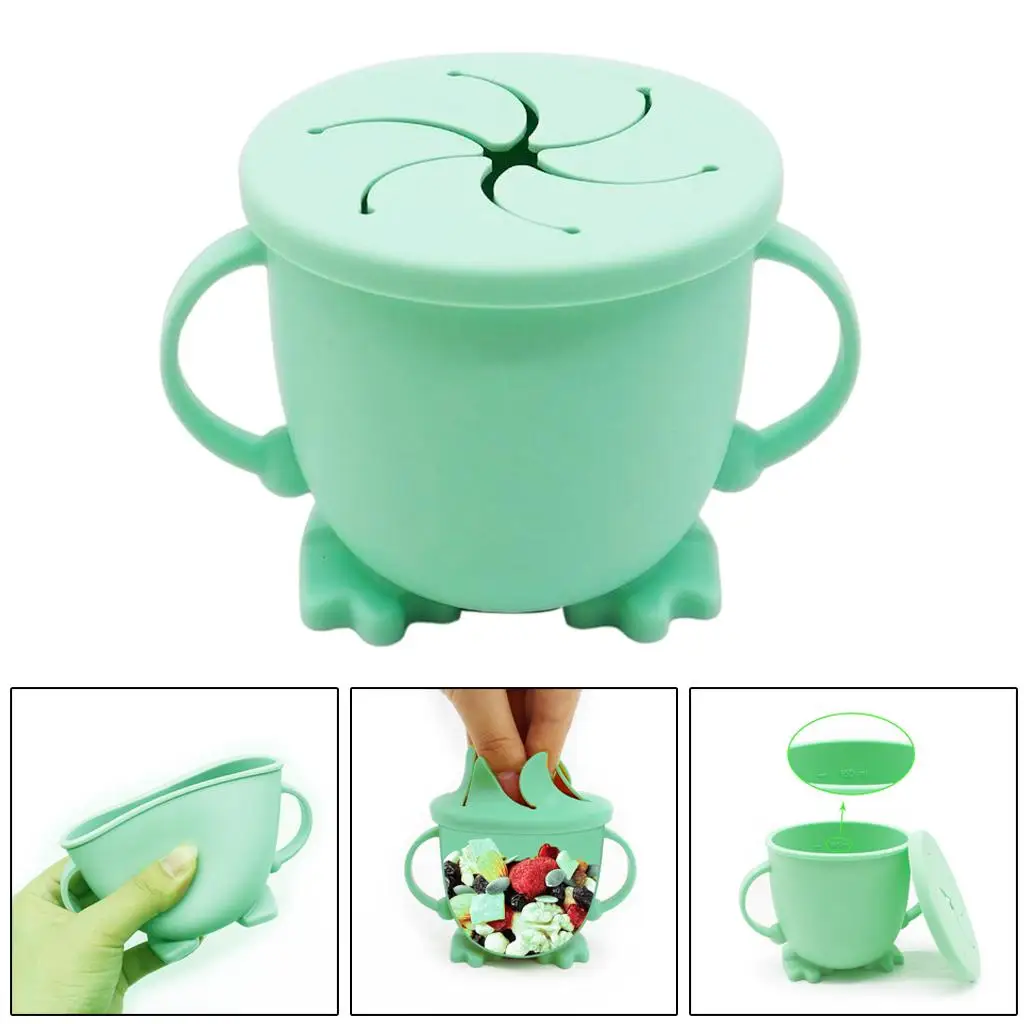  Cup Silicone Snack Dry Food Container Keeper Catcher Spill-proof