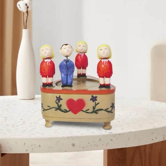 Kissing Couple Doll Music boxes music Mechanism Hand Painted for Gifts Girls