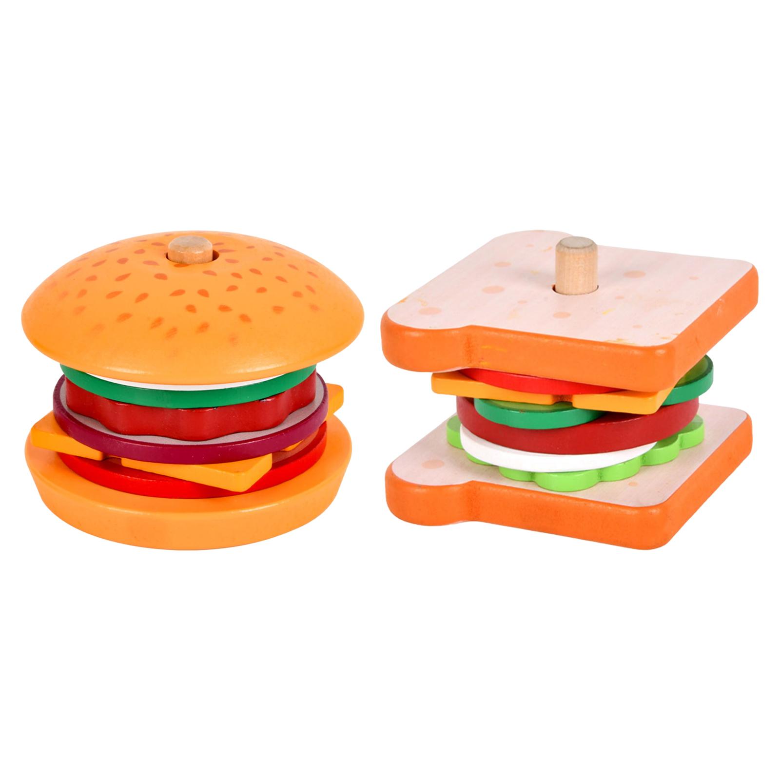 Pretend Simulation Food Stacking Toy Kitchen Montessori Matching Game for Holiday Gift DIY Crafts Creative Toys Toddlers Baby