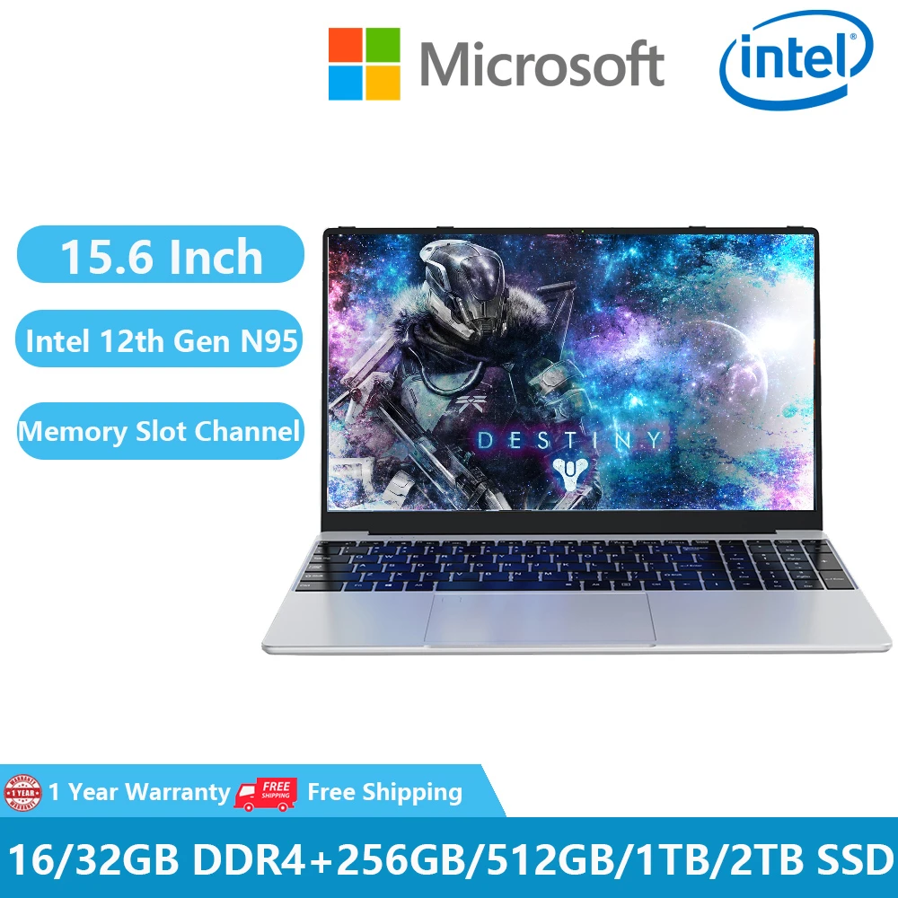 S585779b760f0417fa9b5b92f70b790c4d Greatium Gaming Laptops Netbook Office School Notebooks Windows 11 15.6" Intel 12th Gen N95 16GB DDR4 1TB M.2 WiFi HDMI USB