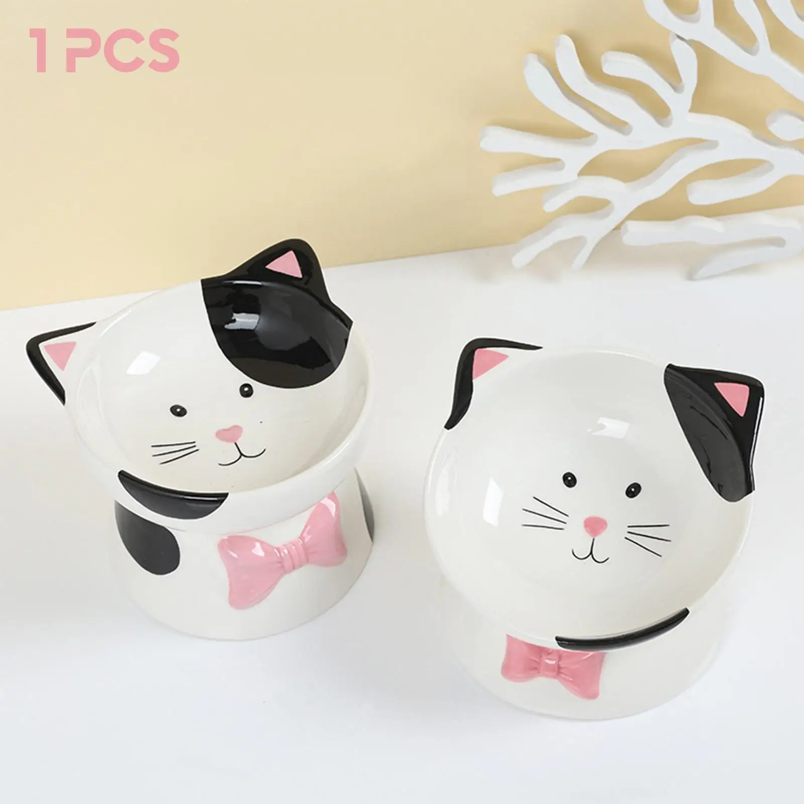 Elevated Cat Bowl Cat Raised Feeder Dish Pet Water Feeder Cat Ceramic Bowl