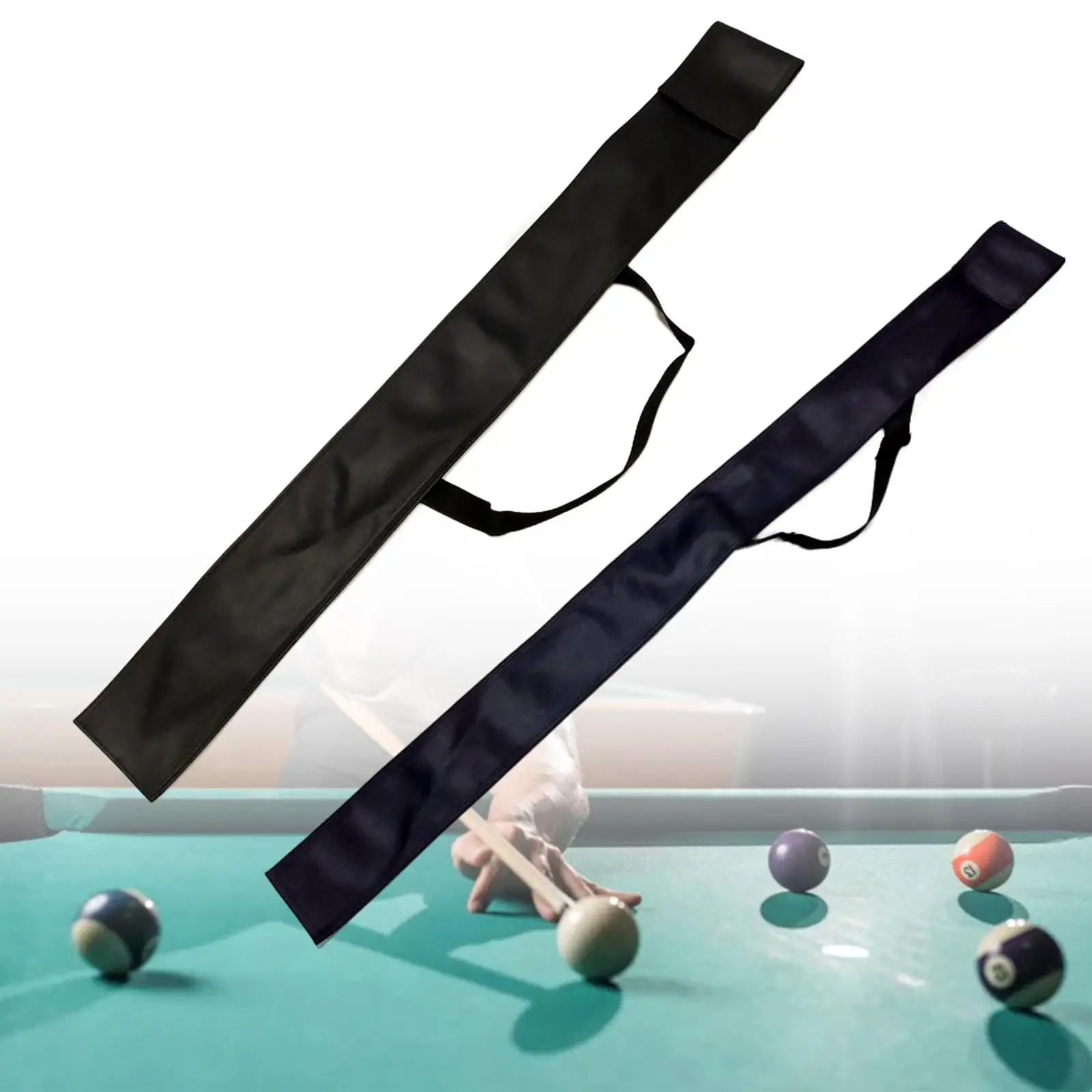 Billiard Pool Cue Rod Carrying Case with Shoulder Strap Holder Pool Cue Pouch for Billiard Stick Rod Travel Snooker Club Outdoor