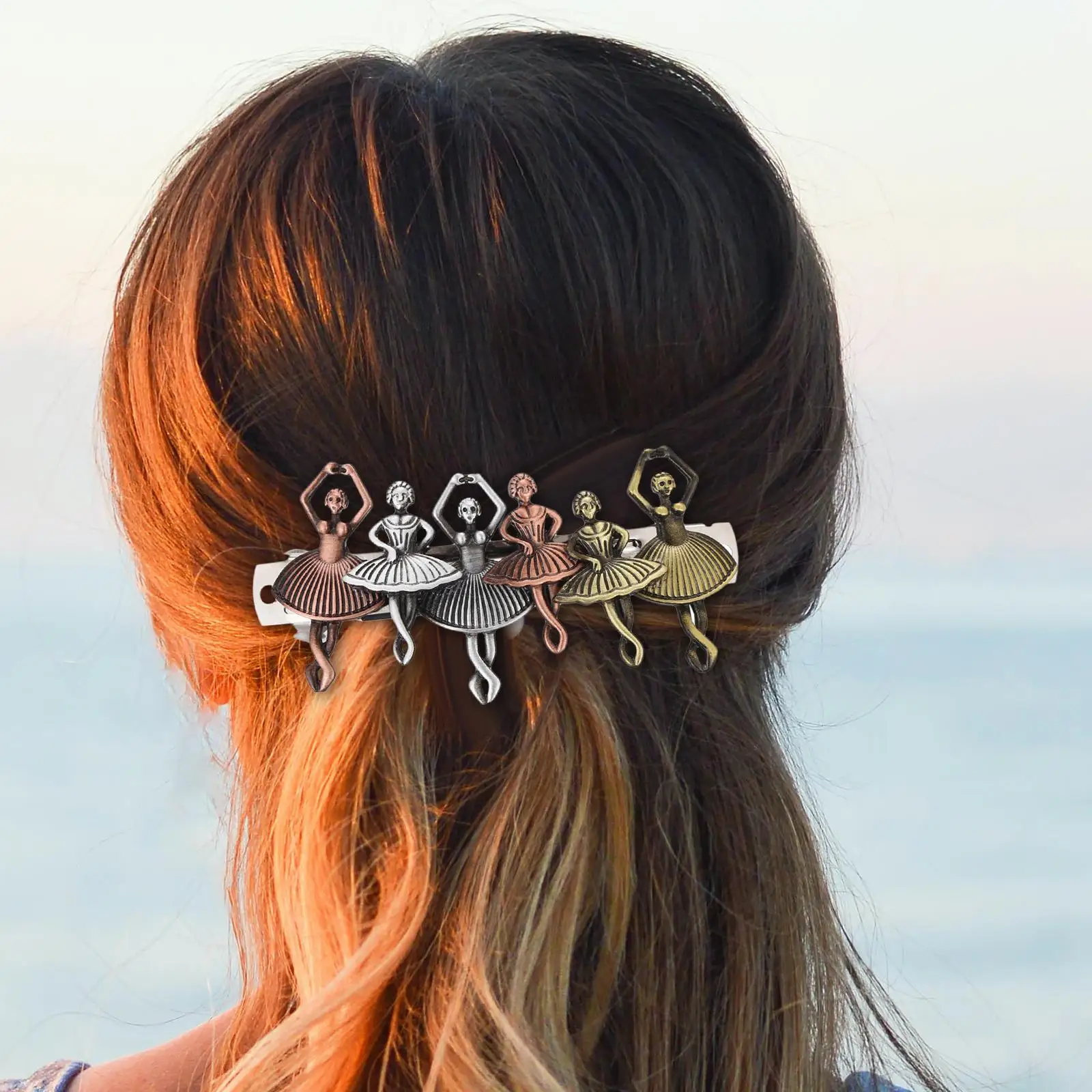Hair Clip Headpiece French Snap Headdress Hair Jewelry Vintage Style Hairpin for Women Hair Styling All Hair Types Female Party