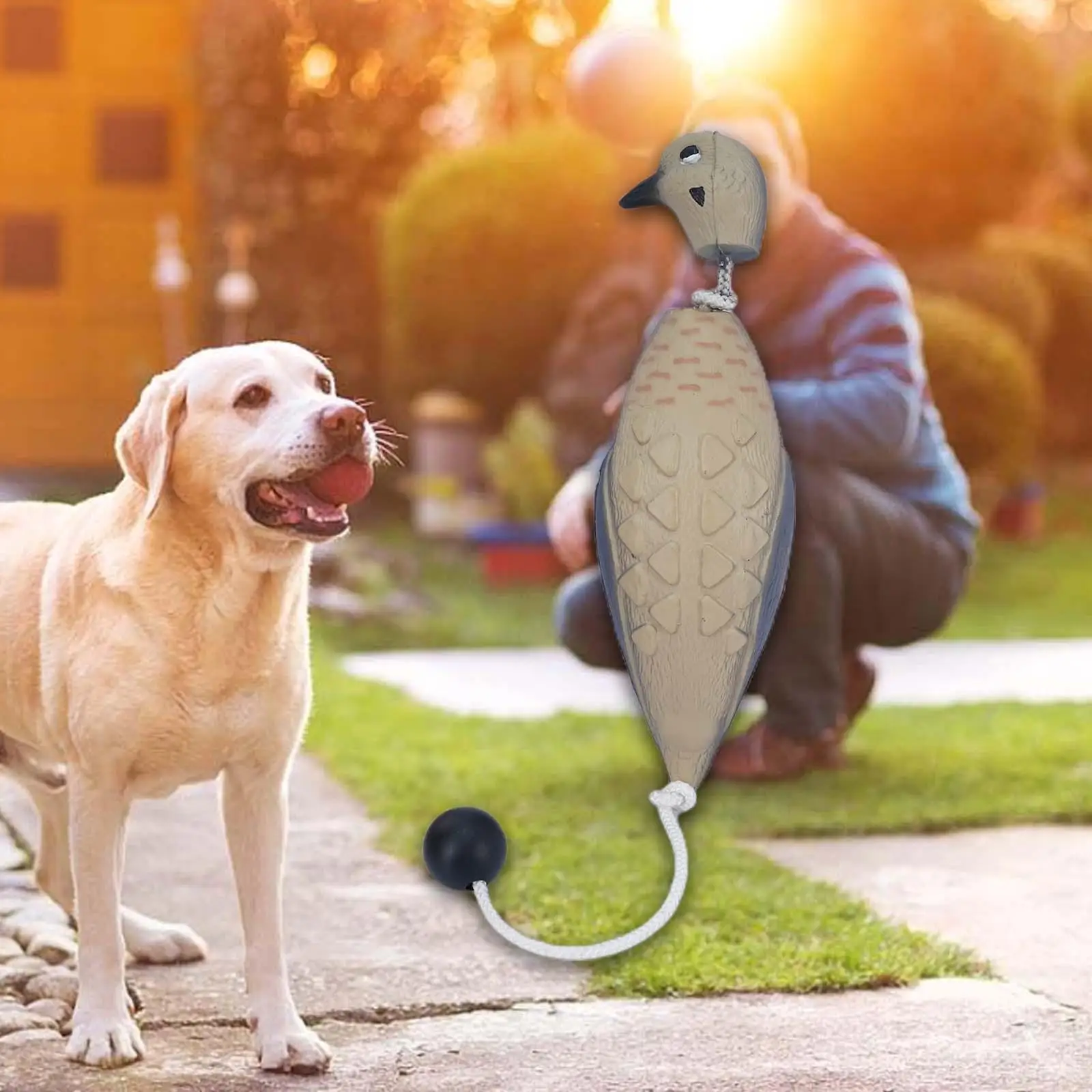 Hunting Decoy Fake Birds Dog Toy for Dog Training Durable Realistic Dove Decoy Ornament for Yard Lake Pond Decor