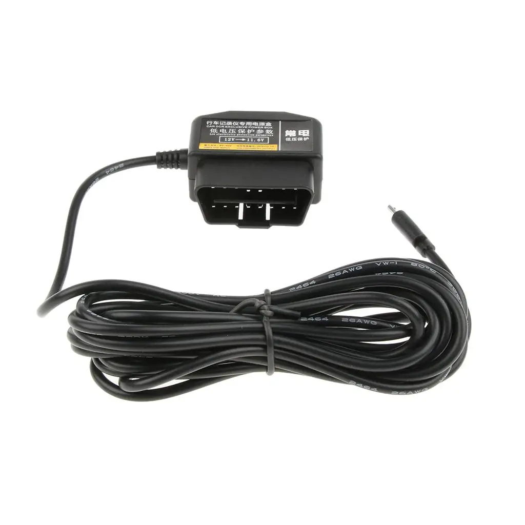 New 12V/36V To 5V/2 Cam Hardwire Kit With Mini USB Head Cable