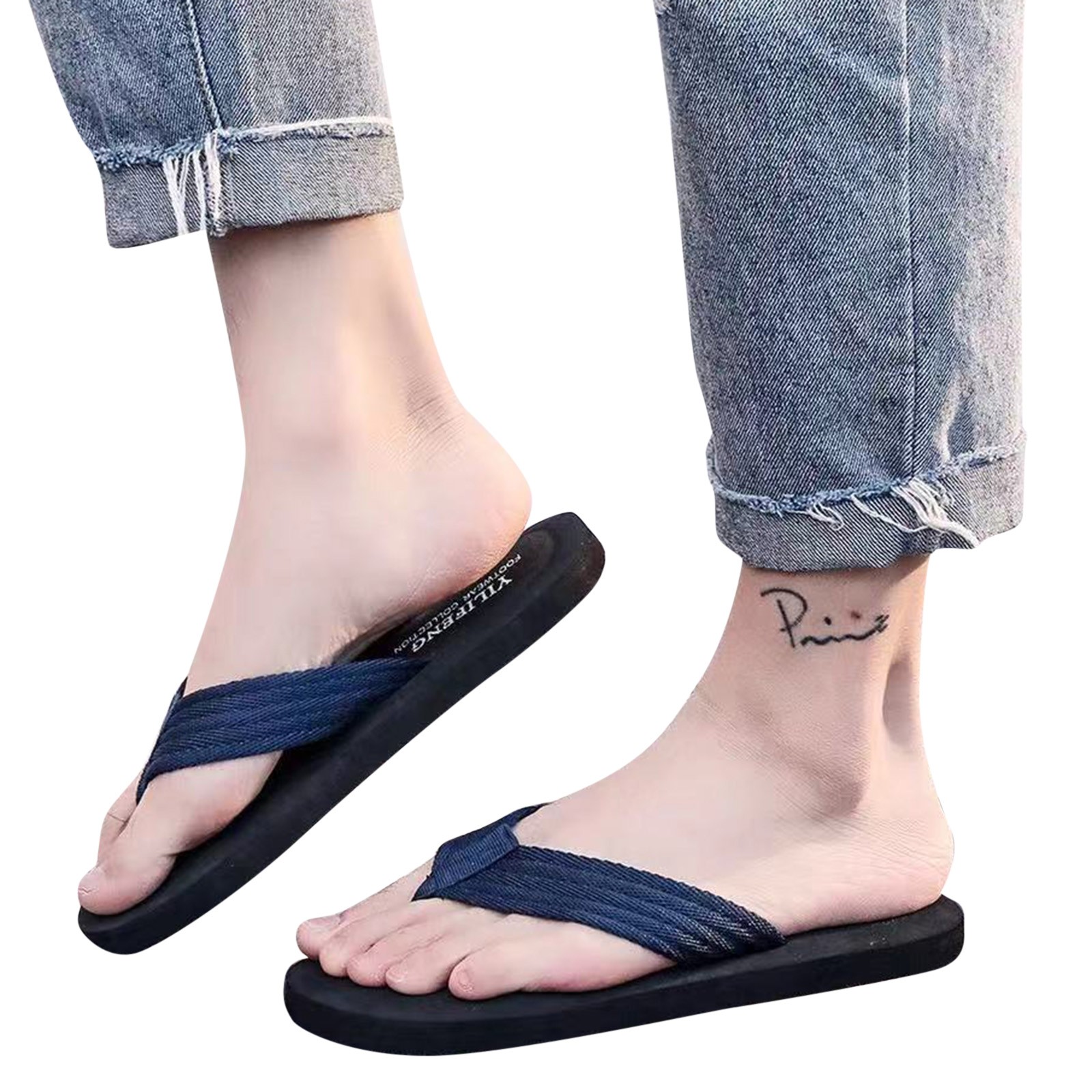 Title 5, New Sliders Beach Flip Flops For Men Shoes Fash...