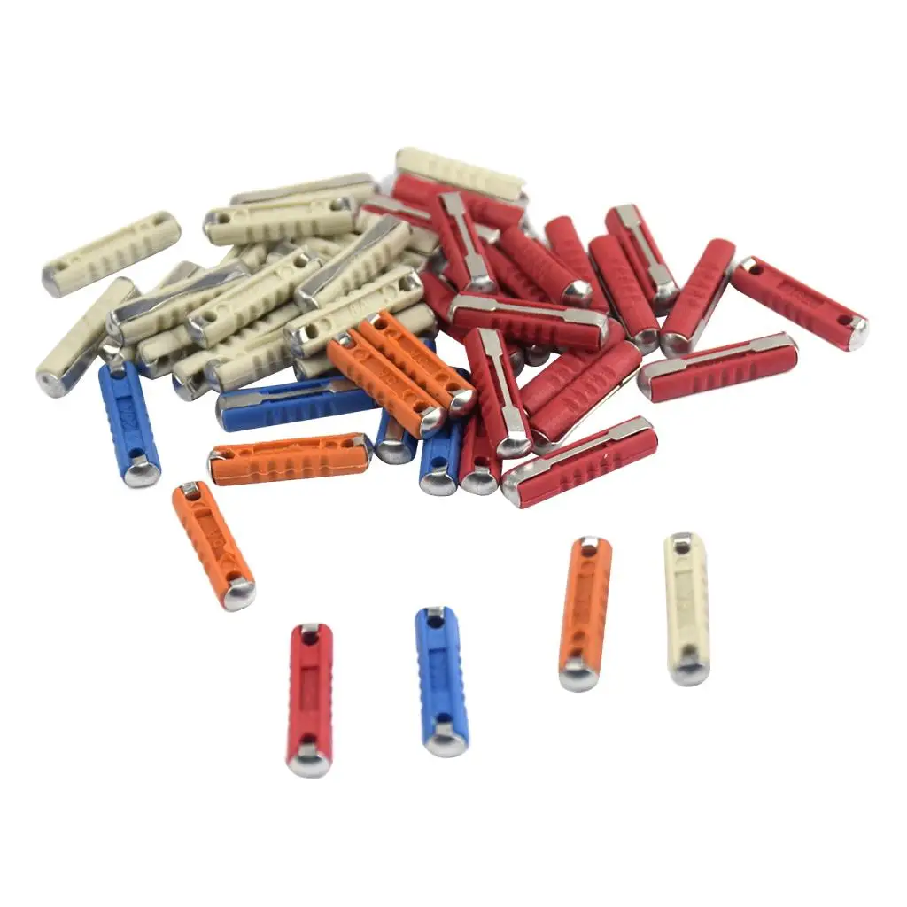 50x Continental Fuses Fuse Ceramic Torpedo 5,8,16 \ U0026 25 AMPS Car Boat Red