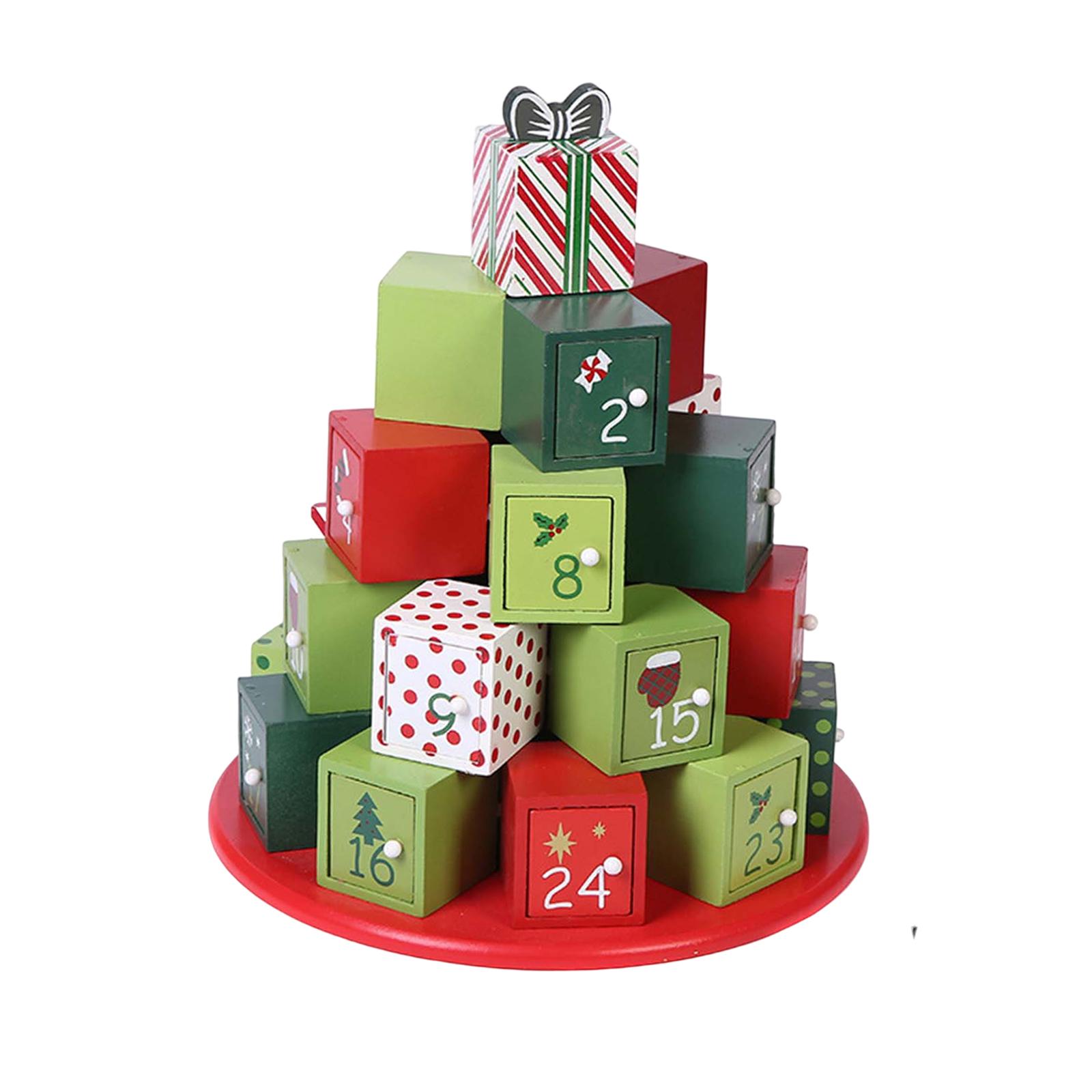 Gift Box Decorations Creative with Drawers Tree Advent Calendar for Shopping Mall Counter Window Bedroom Souvenir