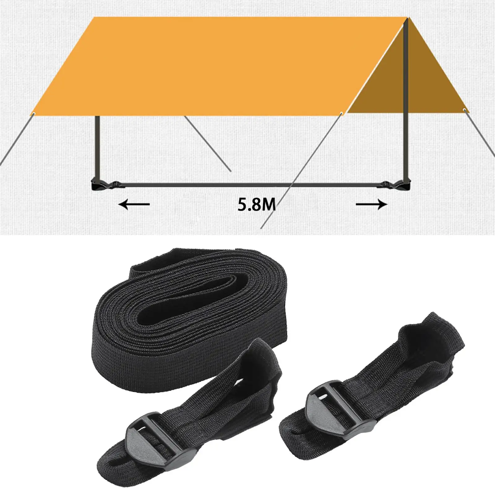Canopy Pole Holder Awning Tarp Rod Stand Fixed Strap for Hiking Camping
