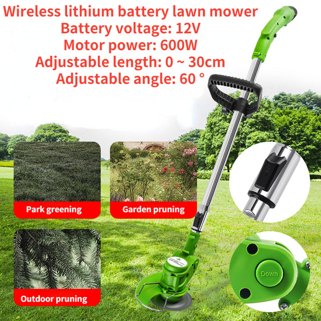 Rechargeable Electric Lawn Mower Small Household Grass Trimming