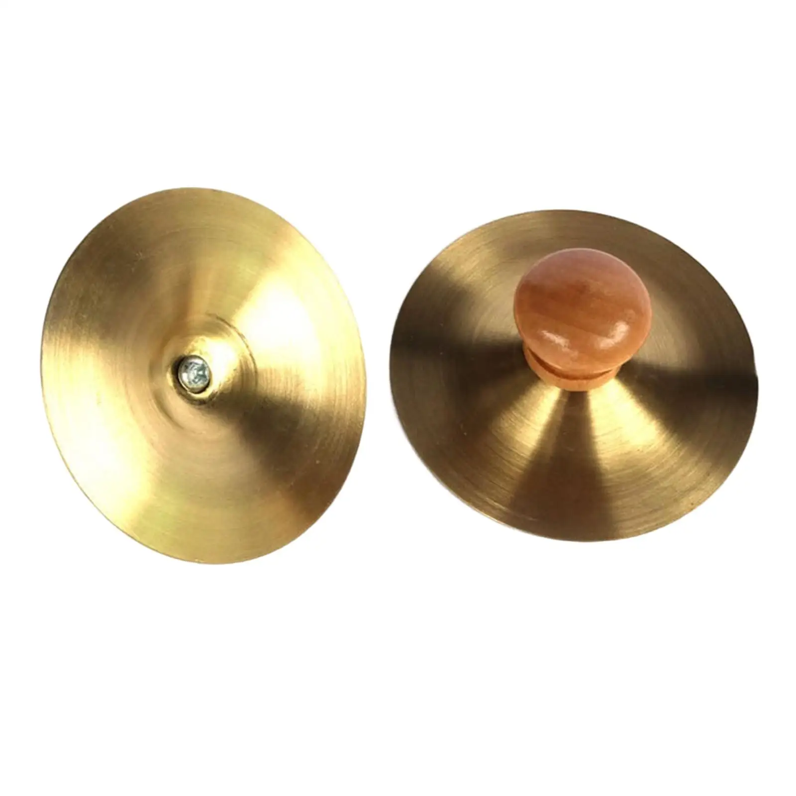 1 Pair Hand Percussion Finger Cymbals Kids Toy Hand Eye Coordination Musical Instrument Copper Hand Cymbals for Children Gifts