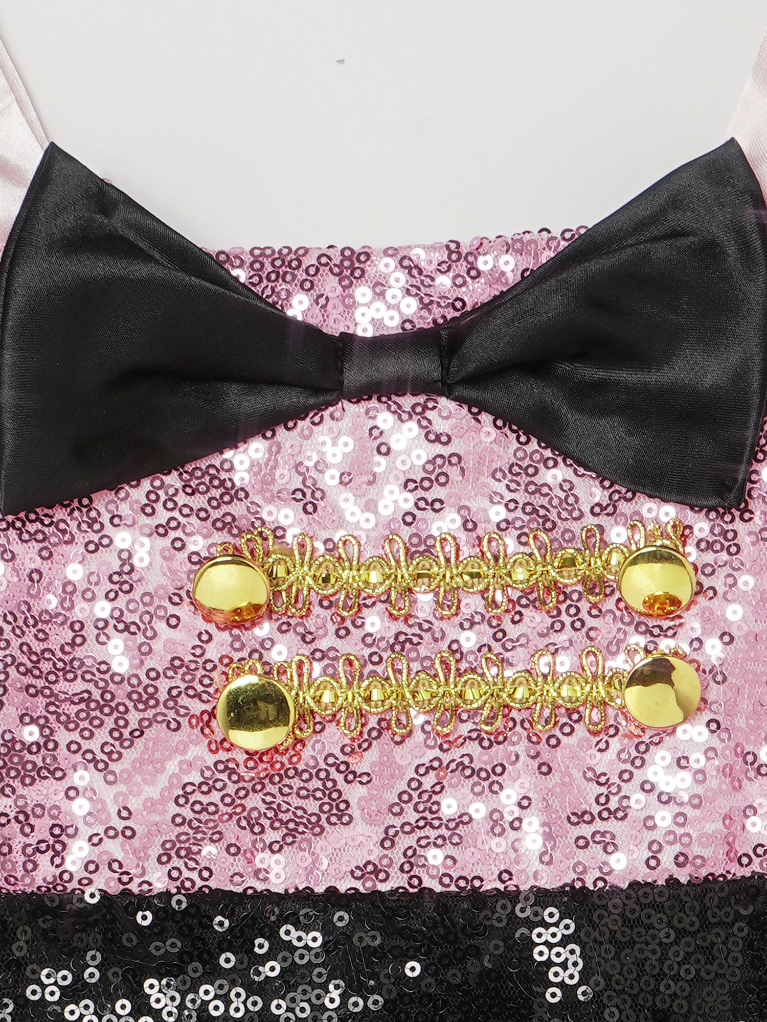 Neugeborene Mädchen Halloween Showman Ring master Zirkus Kostüm Kleinkind ärmellose Pailletten Stram pler für Weihnachten Cosplay Party – Detail 2