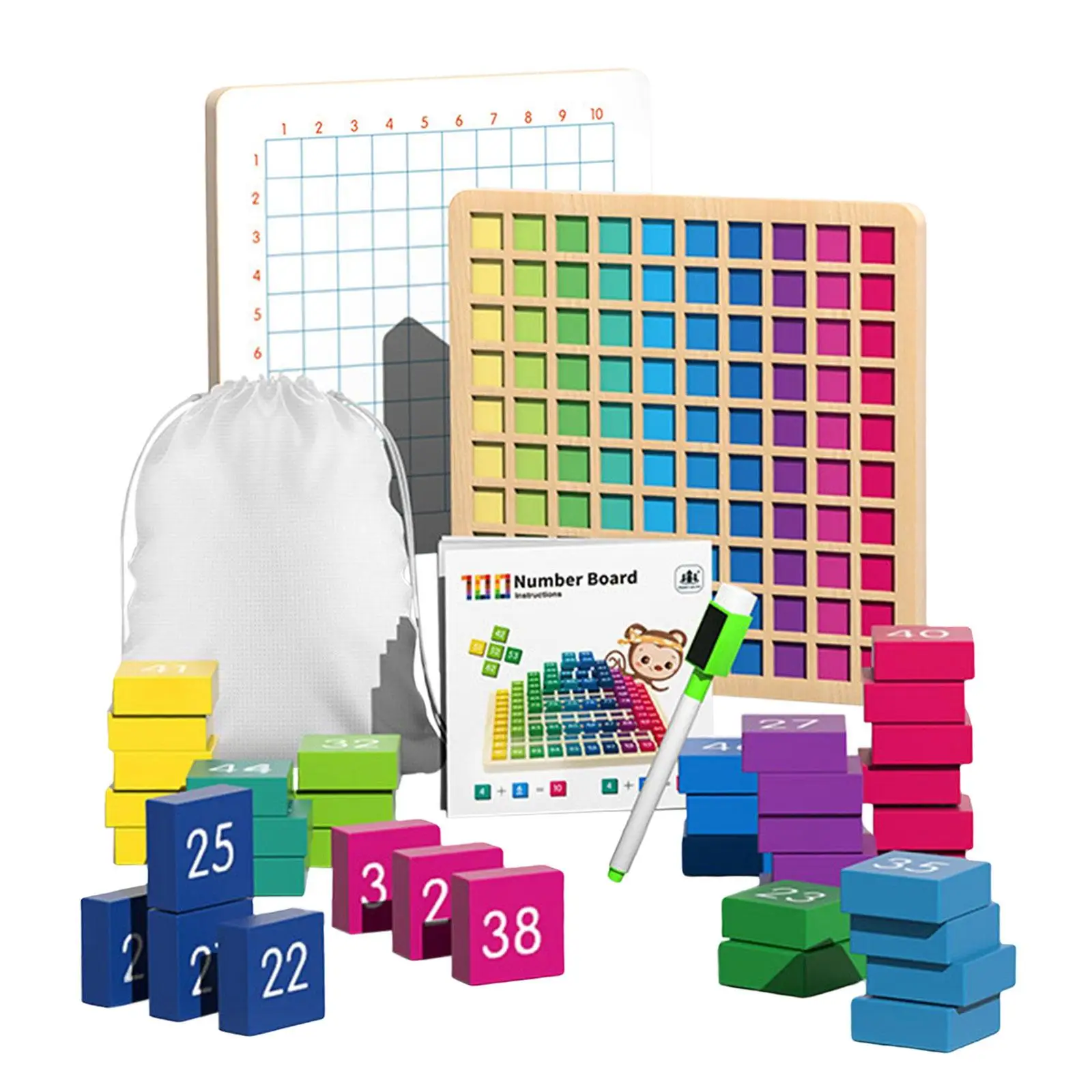 Multiplication Table Board Game Rewritable Whiteboard for Teaching Exercise