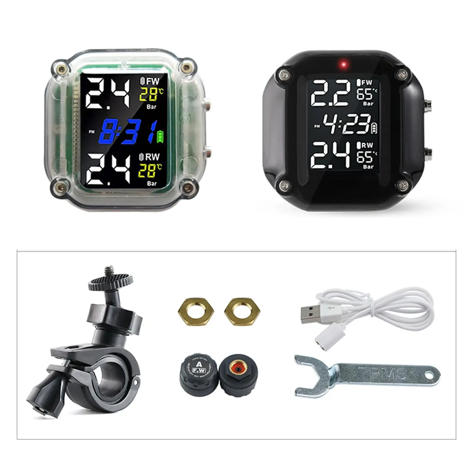 Tire Pressure monitor System Alarm Accessories for Two Wheeler Bike