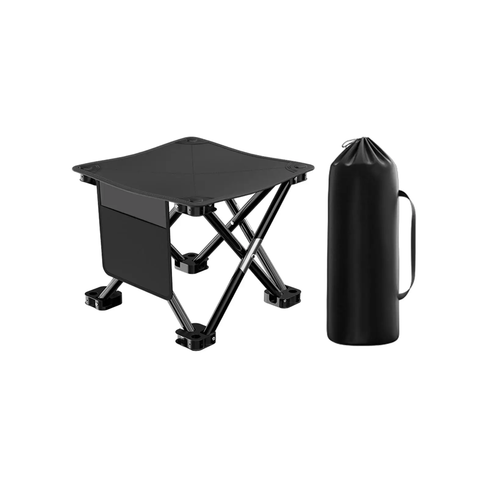 Folding Camping Stool Saddle Chair under Desk Footstool Folding Chair Foldable