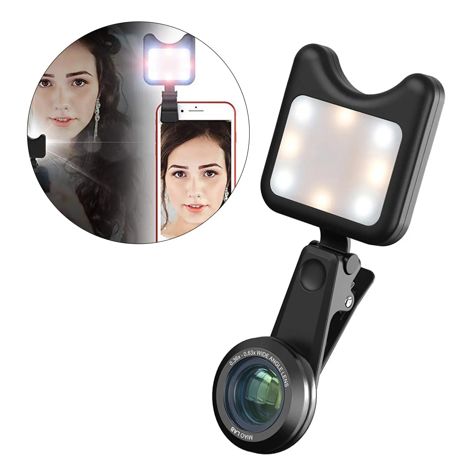  w/ 0.36 Angle Lens for Laptop Camera Video Portable for Any Cellphone Smartphone