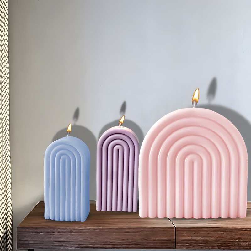 Description Picture 5 of itemRainbow Bridge Candle Silicone Mold Geometric Arch N-shaped Aromatic Soap Making Mold DIY Arch Bridge Plaster Drop Mold Ornament