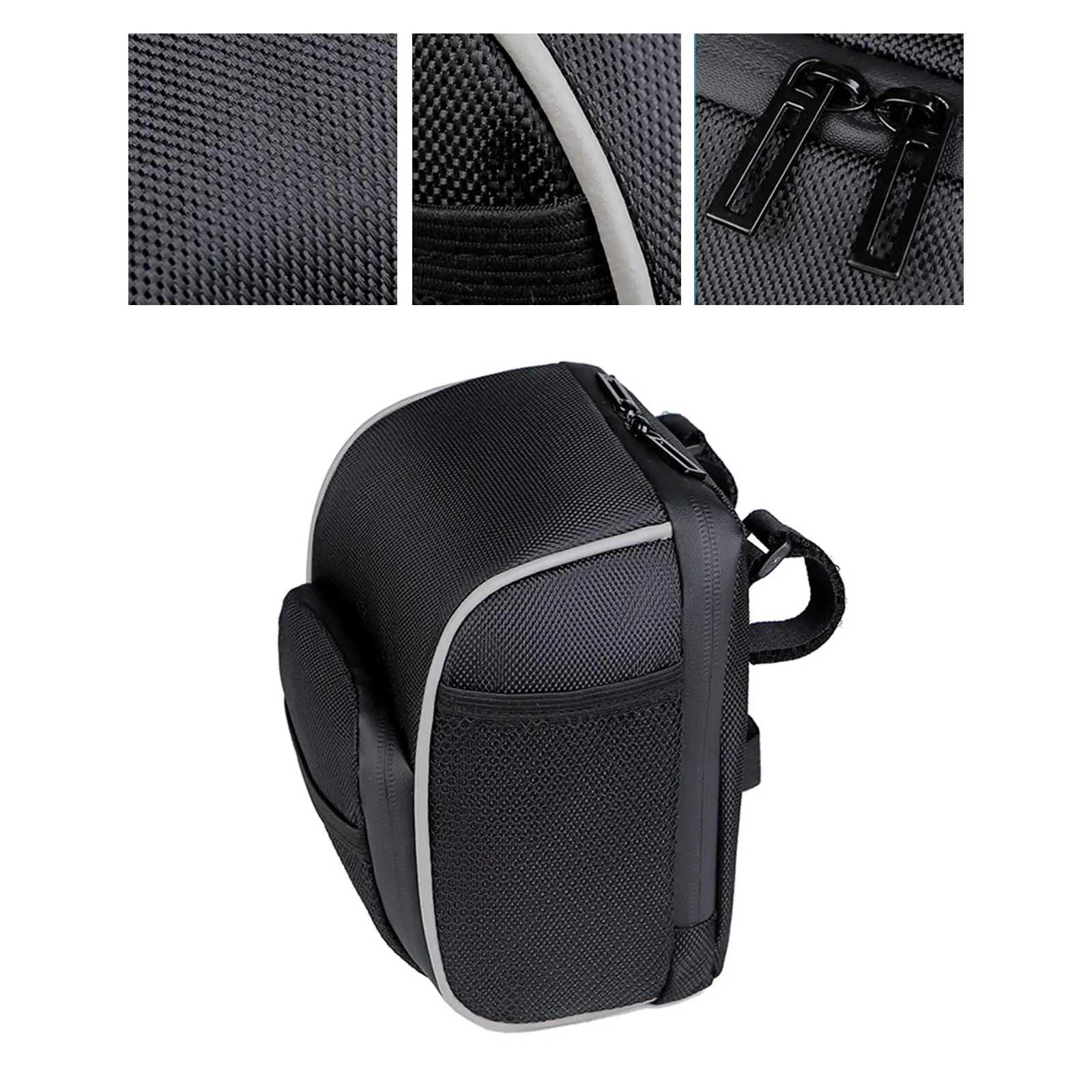 Multifunctional Bike Handlebar Bag with Zipper Storage Cycling Accessories