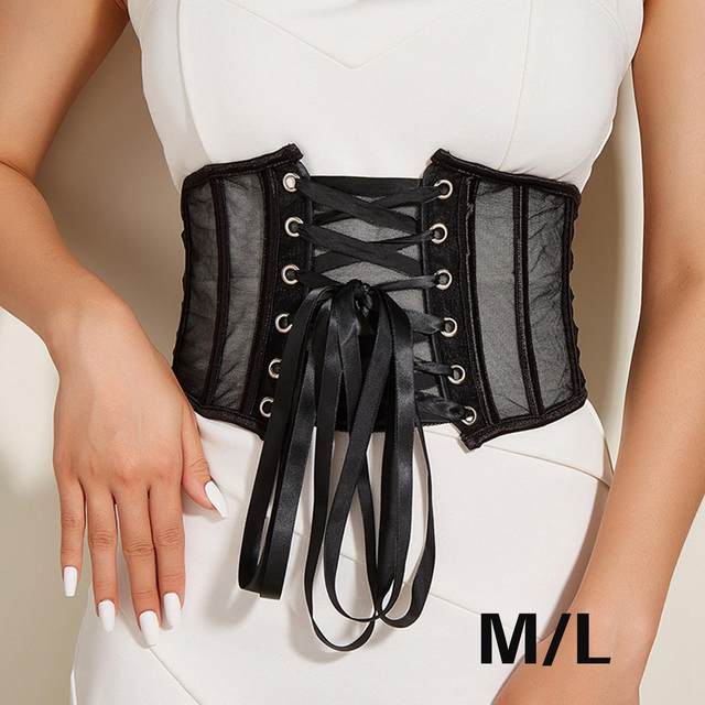 Mesh Women Waist Belt Girdle Waspie Underbust Corset Cincher Lace Lingerie  Warp for Dressing up Costume Slimming Halloween Lady - AliExpress