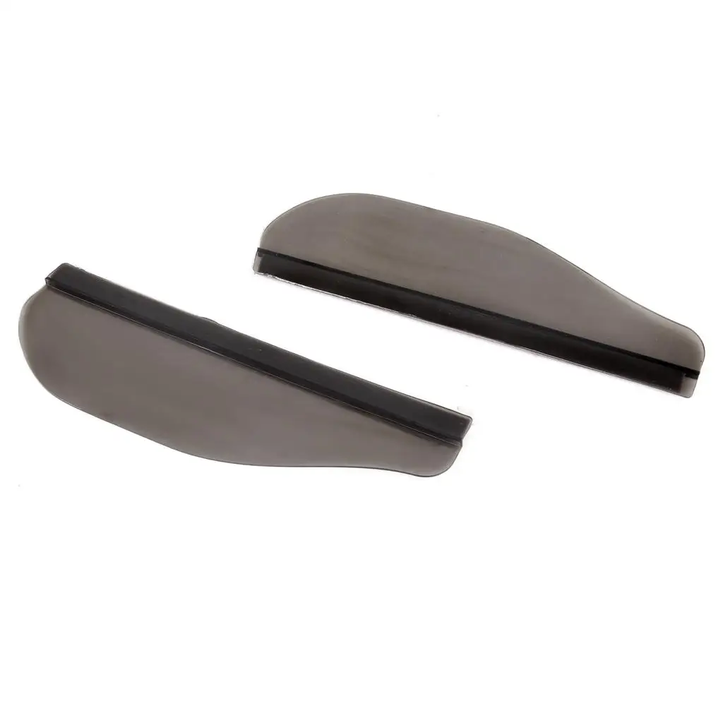 Pair Of ABS Car Rear View Mirror Rainproof Blade With 3M Tape Clear Black