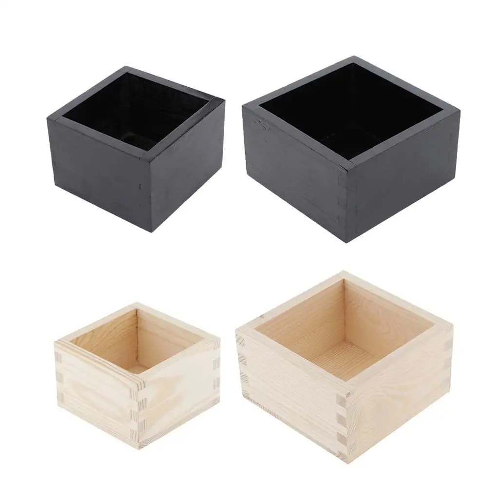 Storage Box Wooden Box Without Lid Square Storage Box For Jewelry