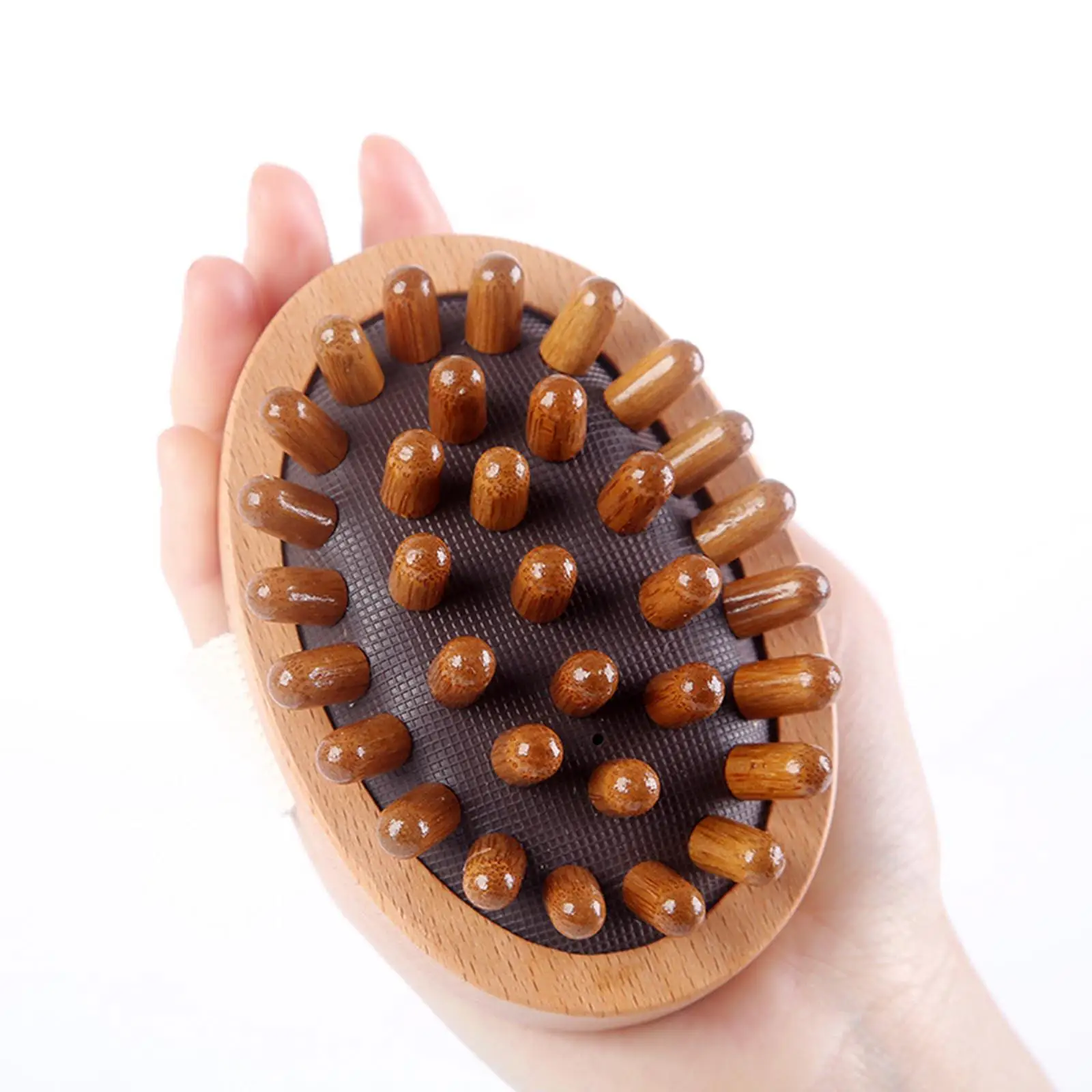 Wooden Massage Body Brush Handheld Muscle Relaxation Multi Functional Body Massager Brush Tool for Shoulder Neck Legs Back Thigh
